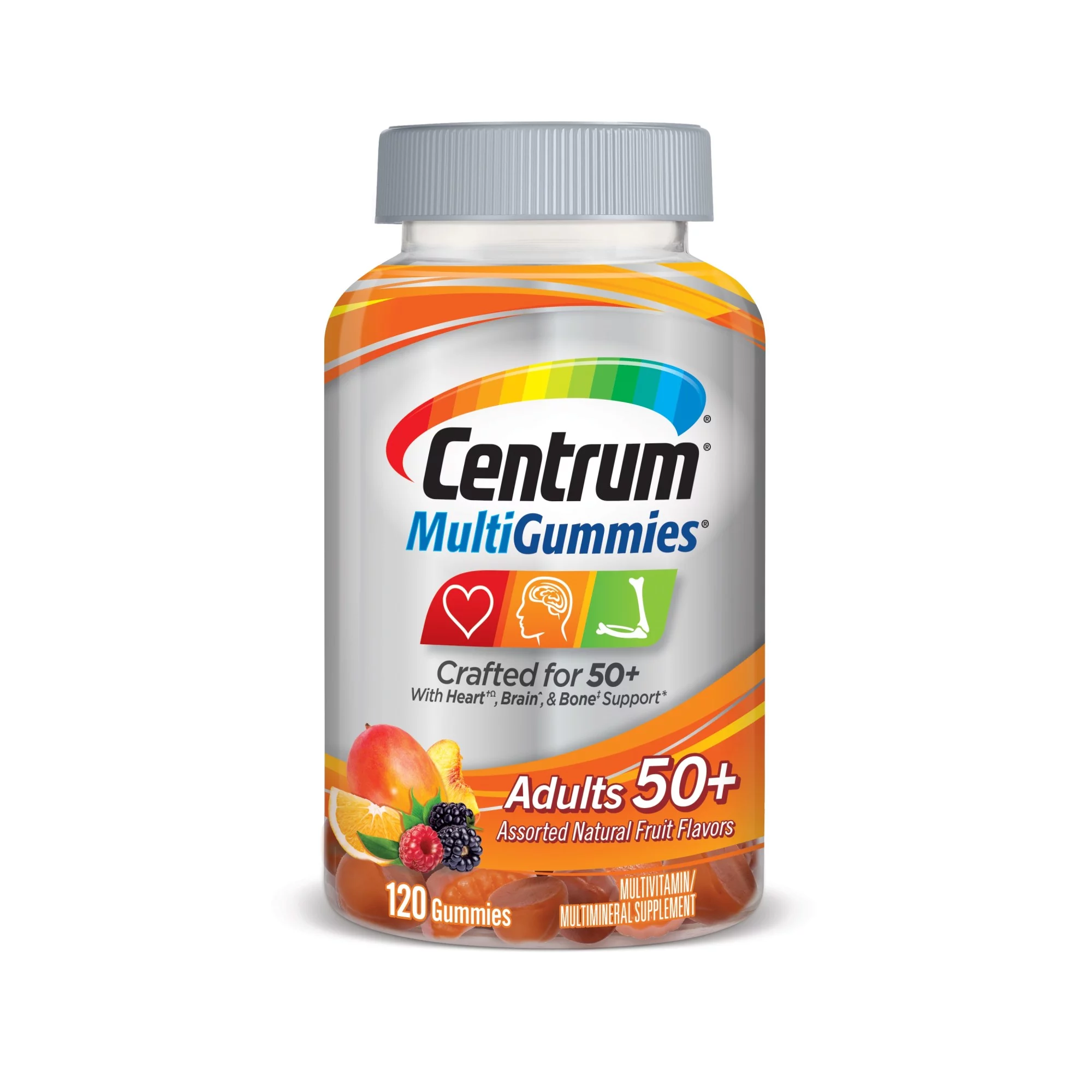 Centrum Multigummies Adults 50 Plus Multivitamin Supplement Gummies, Fruit, 150 Ct