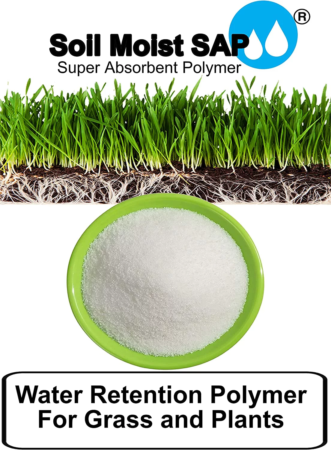 Water Retention Polymer for Grass and Gardens 10 Pounds