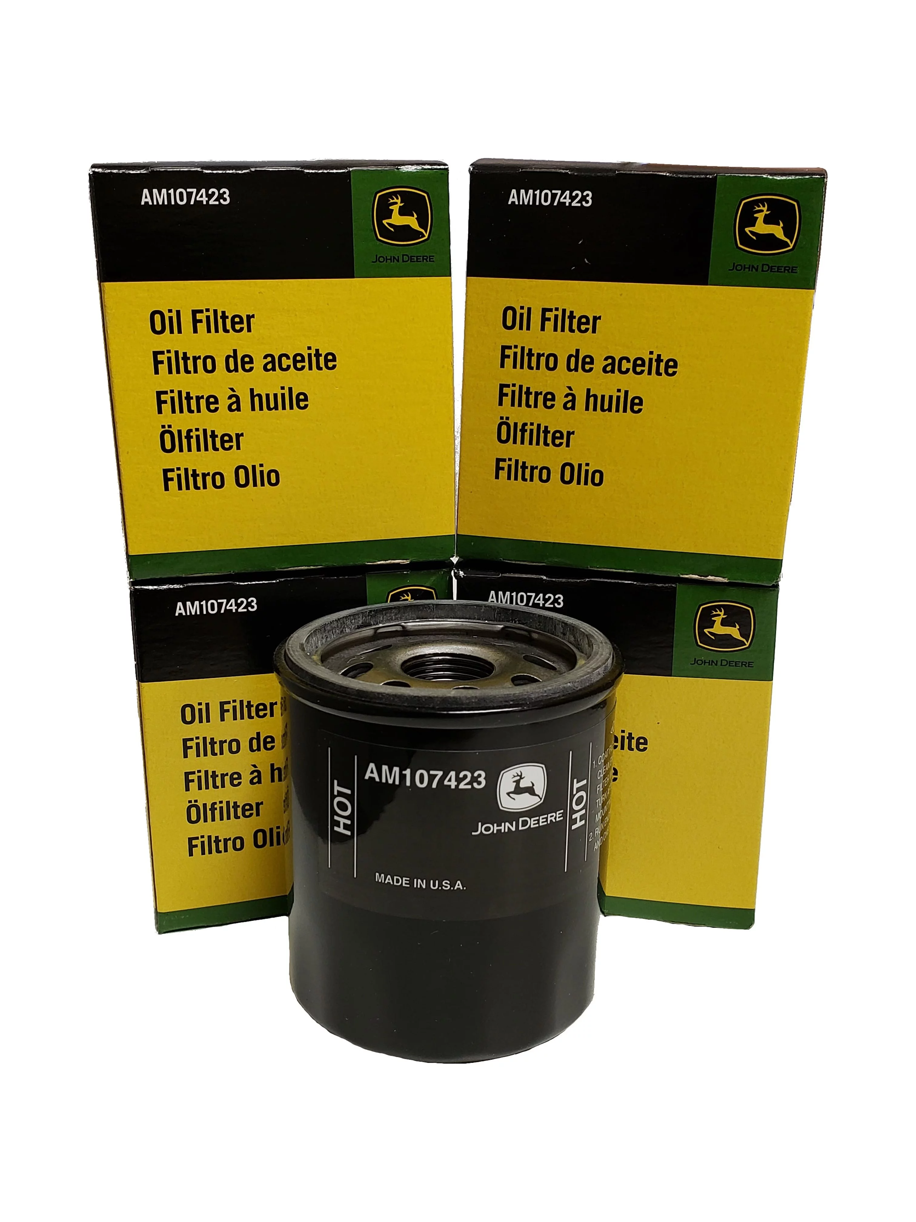 John Deere Original Equipment Oil Filter #AM107423 (4-Pack)