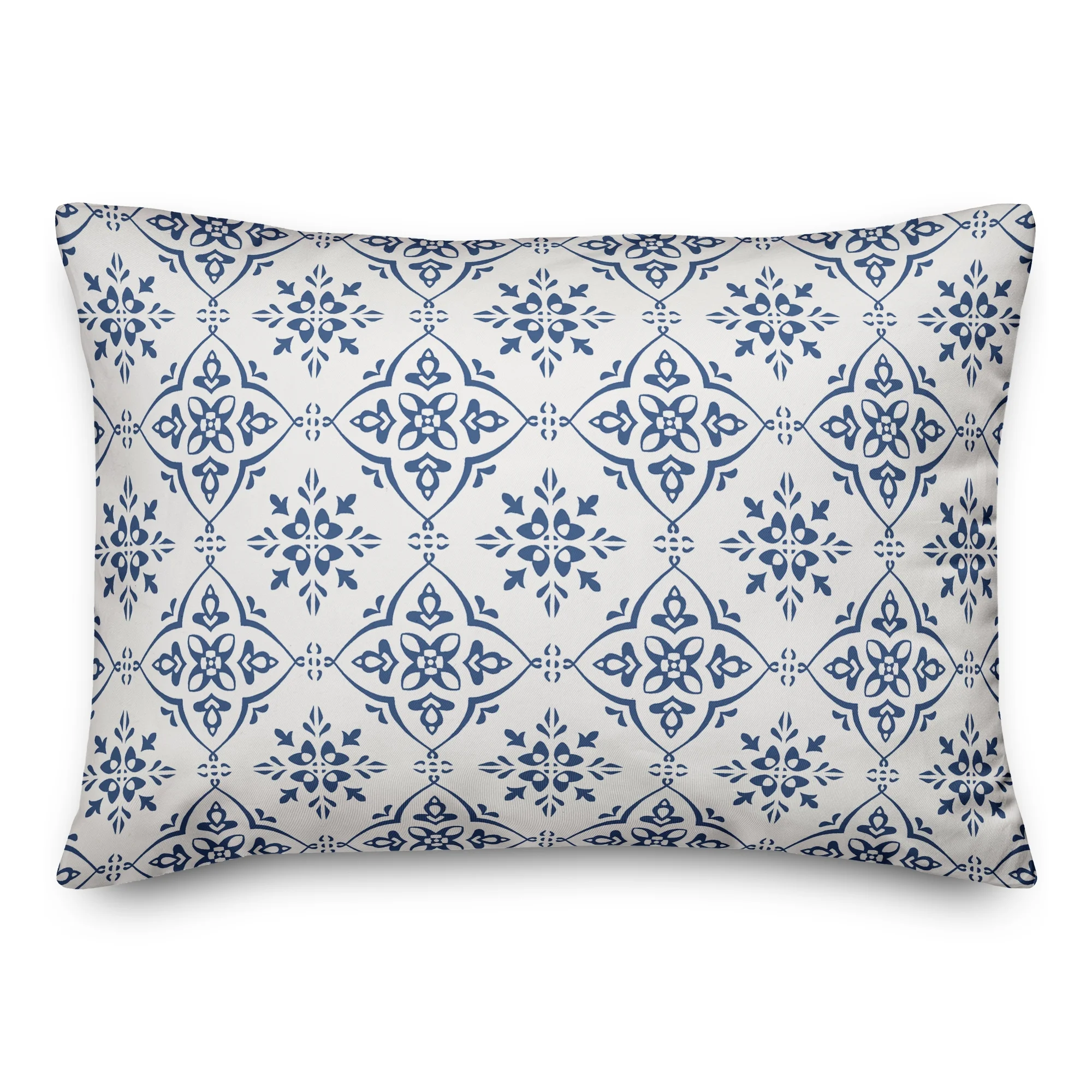 Creative Products Simple Navy Boho Circle 20 x 14 Indoor / Outdoor Pillow