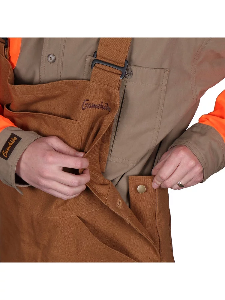 Gamehide Men's Bib Briar Proof Upland Hunting Marsh Brown - 4X