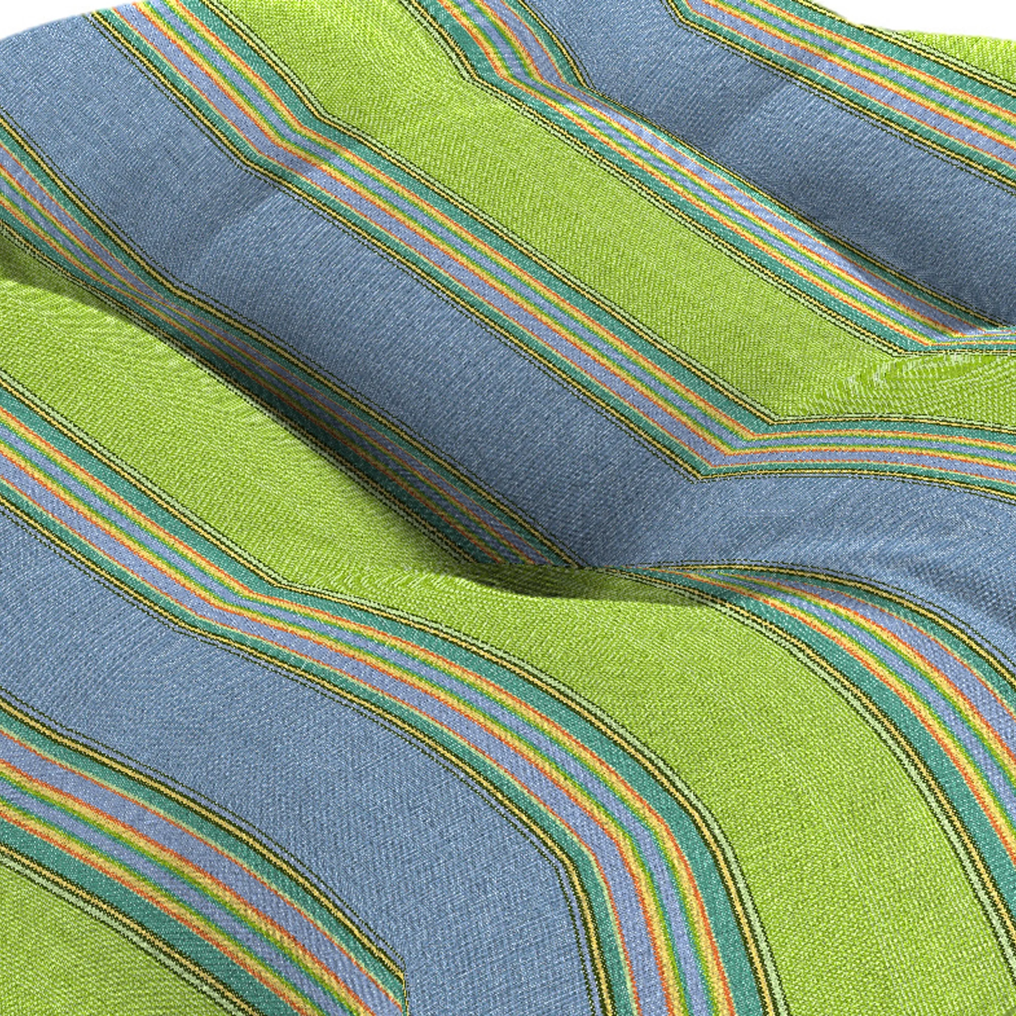 Jordan Manufacturing Sunbrella 18W x 18D in. Bravada Stripe Limelight Outdoor Wicker Chair Cushions - Set of 2