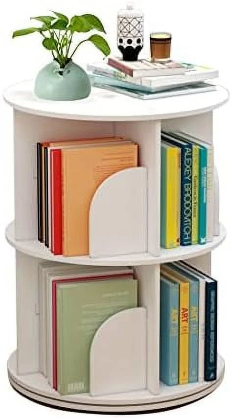 SQHJV Rotating Bookshelf  Rotating Bookshelf Tower for  Adults  Revolving Bookcase 5 Tier   Display Spinning Bookshelf Tower or Bedroom  Living Room  Study Room  Small Space(5 Tier)