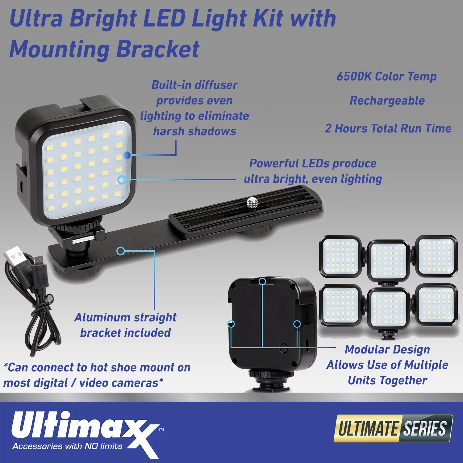 Ultimaxx Starter OM SYSTEM OM-1 Mirrorless Camera Bundle (Body Only) - Includes: 2x 32GB Extreme Pro SDXC’s, Ultra-Bright LED Light Kit, Water-Resistant Gadget Bag & More (23pc Bundle)