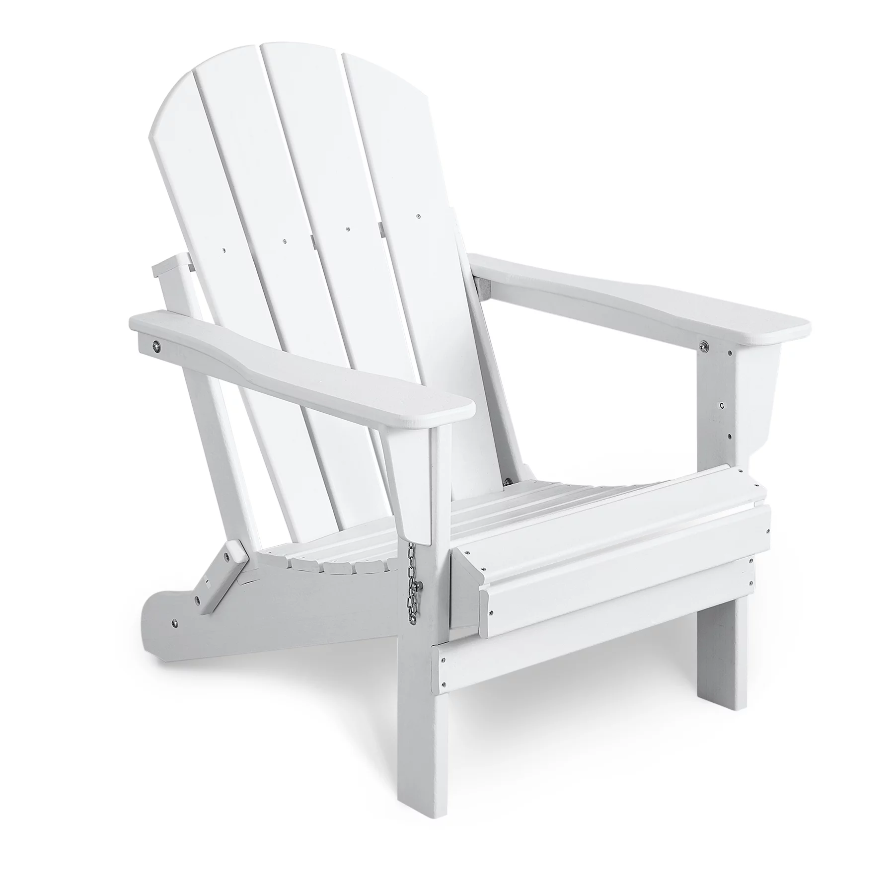 Royard Oaktree Folding Adirondack Chairs, Outdoor Foldable Reclining Chair, Plastic Fire Pit Chairs, Weather Resistant Patio Chairs, Classic Adirondack Chairs for Garden Deck Backyard,White