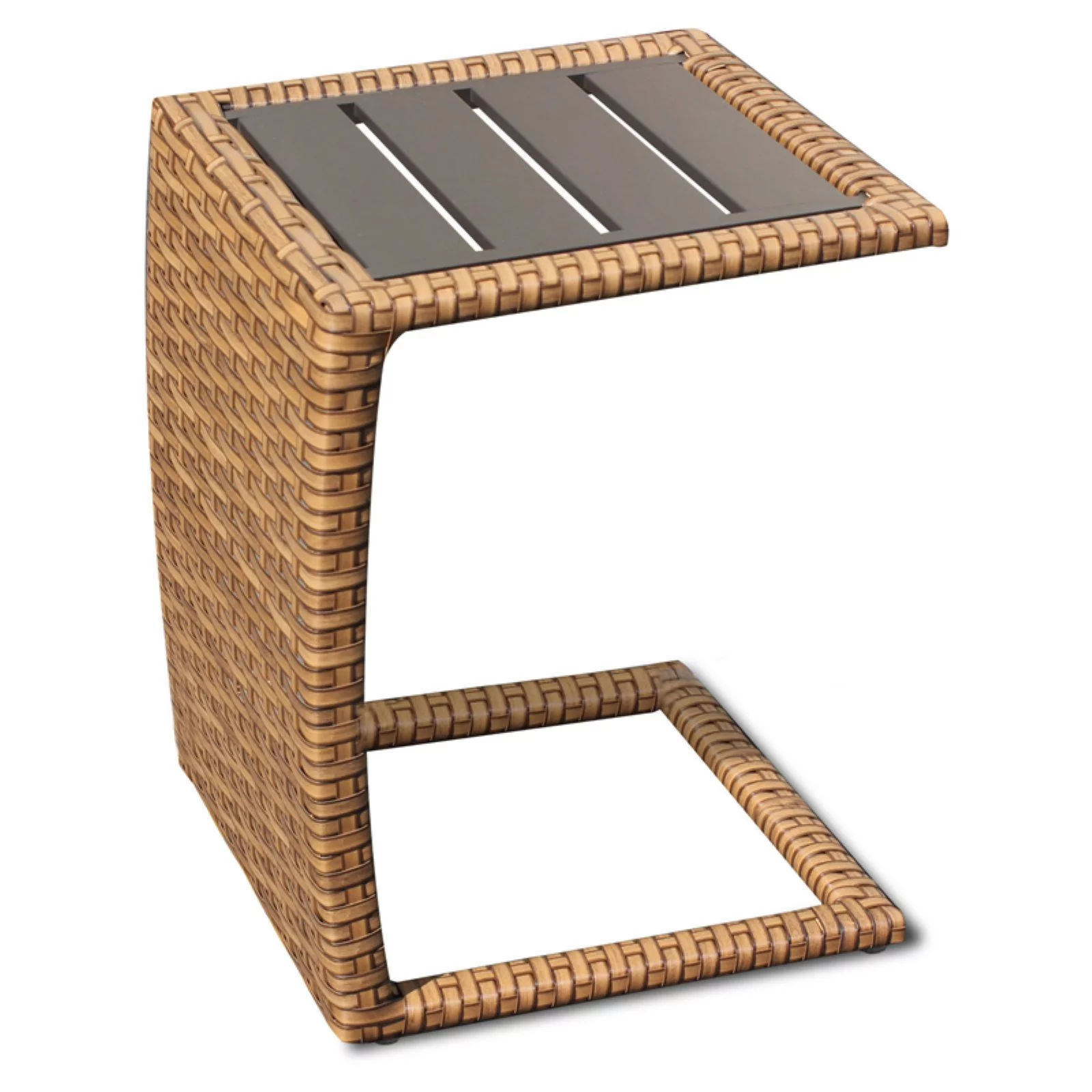 TKC Laguna Outdoor Wicker / Rattan Side Table in Caramel