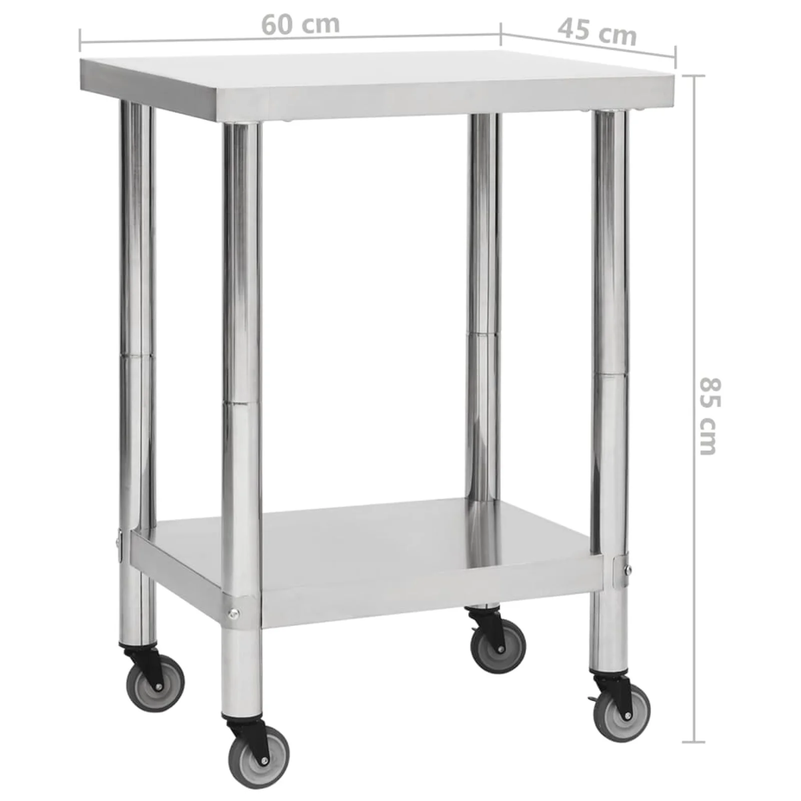 Andoer parcel,X 33.5 Inches X 17.7 X Inches (l X 17.7 X 33.5 With And Wheels Restaurant Commercial 23.6 Steel Kitchen Pre (l X W Commercial 23.6 X W X H) Table Patio Table With Wheels Kitchen Pre And