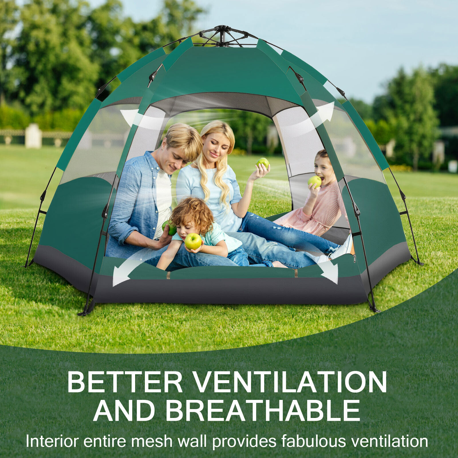 CJC Camping Tents 2/3/4 Person Camping Dome Tent Waterproof Spacious Lightweight Portable Backpacking Tent for Outdoor Camping/Hiking