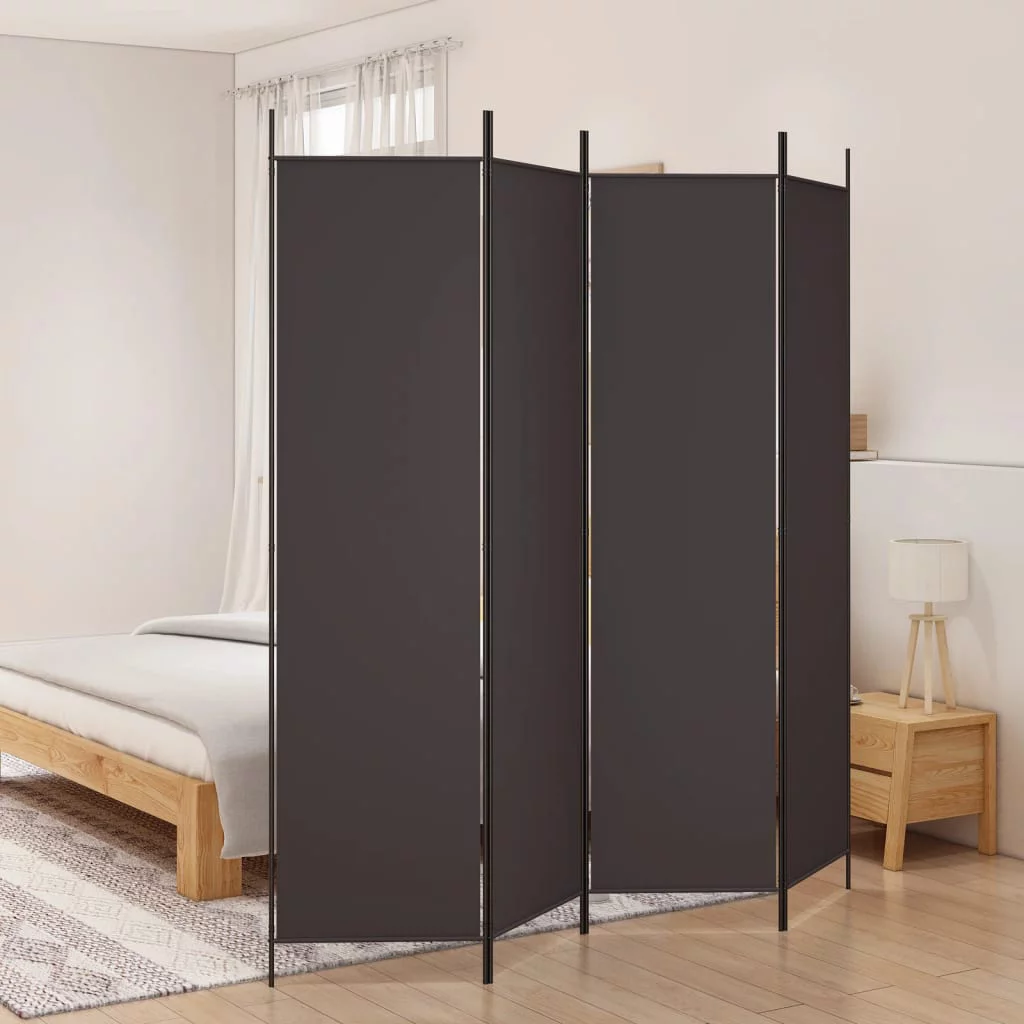 Anself 4-Panel Room Divider Brown 78.7