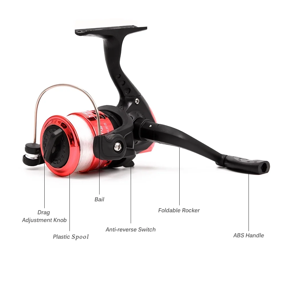 Lixada Telescopic Fishing Rod Reel Combo 2pcs 6.8FT Collapsible Fishing Pole Spinning Reel Lures Tackle Bag