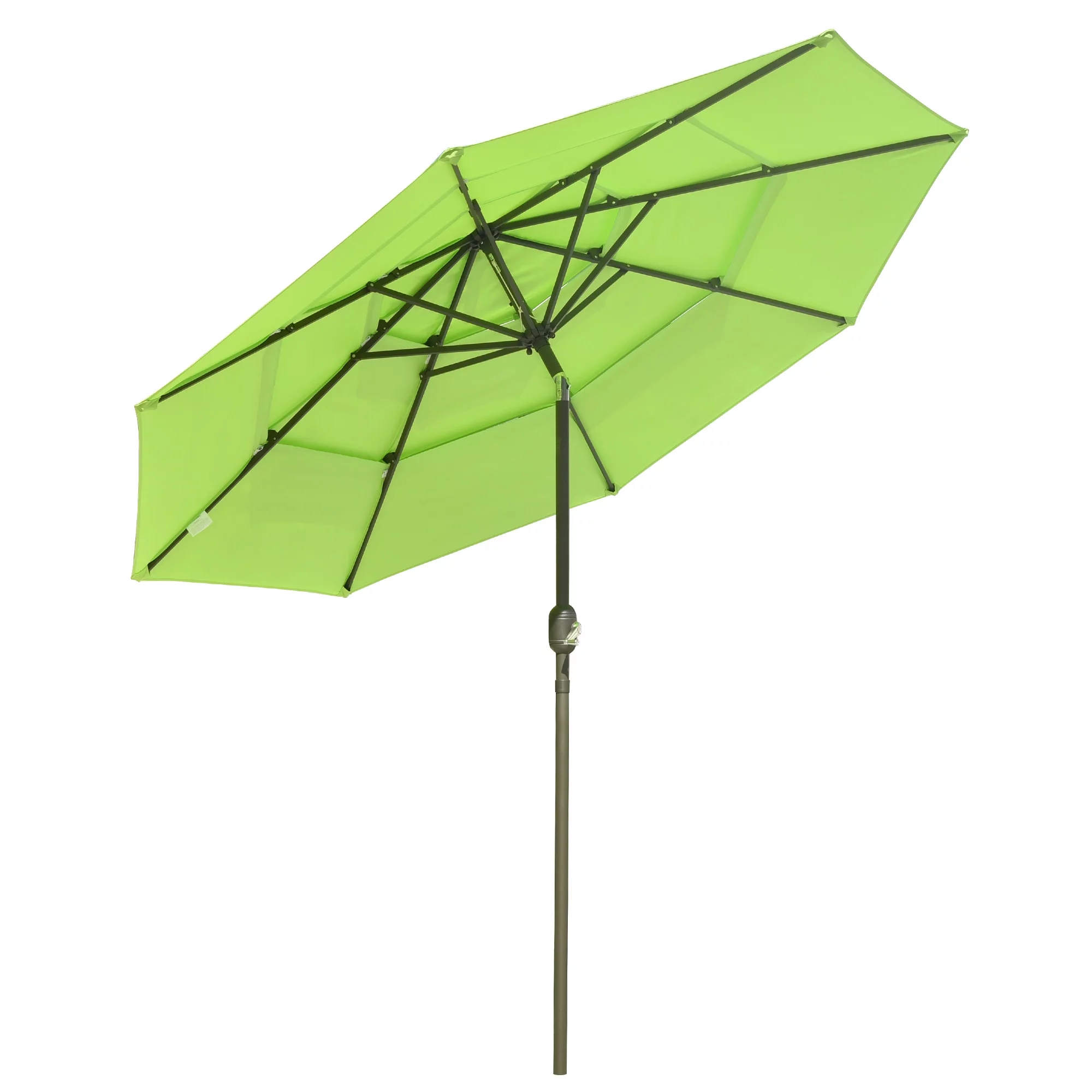 Yescom 9 Ft 3 Tier Patio Umbrella with Protective Cover Crank Push to Tilt Poolside