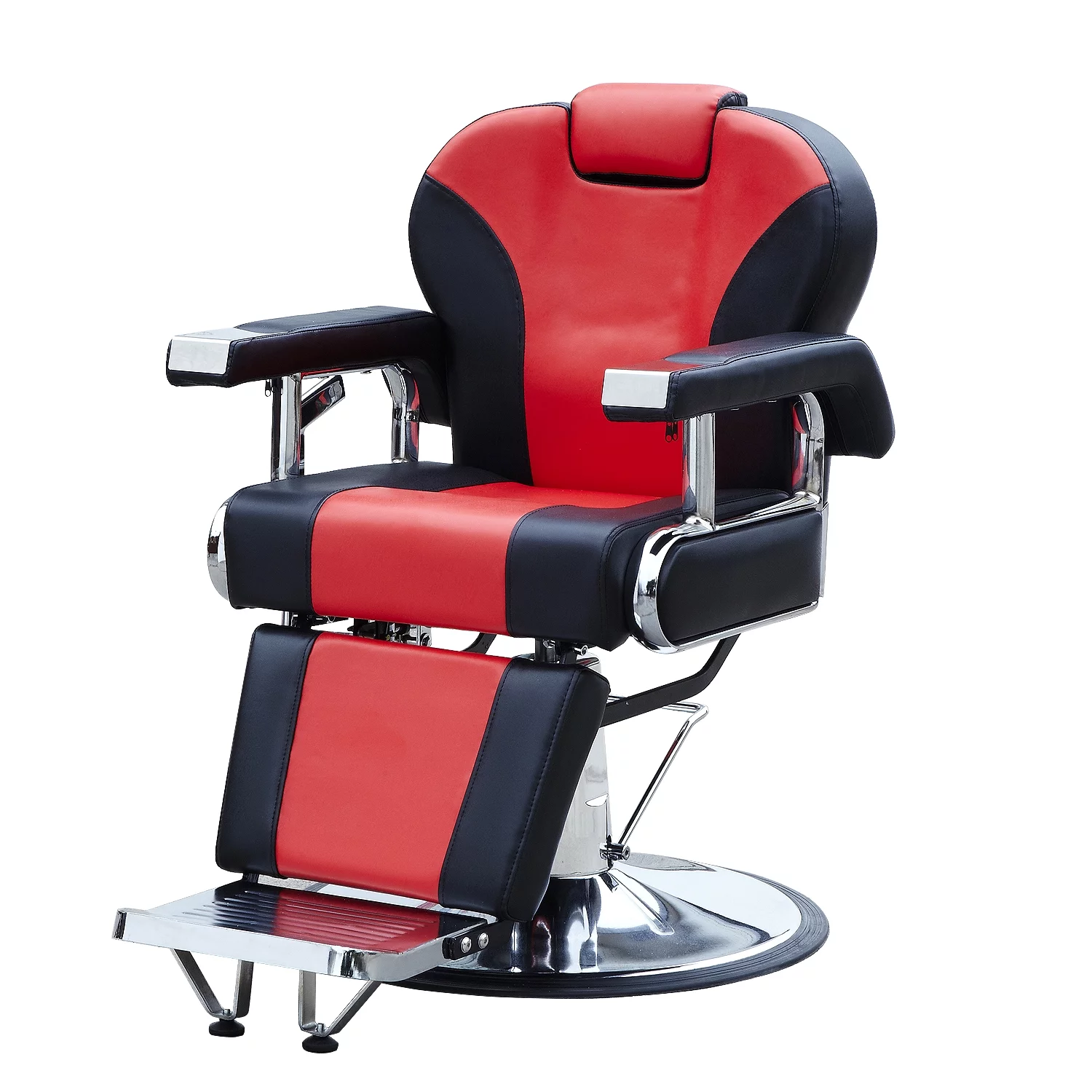 Hydraulic Salon Recline Barber Chair  Beauty Spa Shampoo Equipment Black/Red