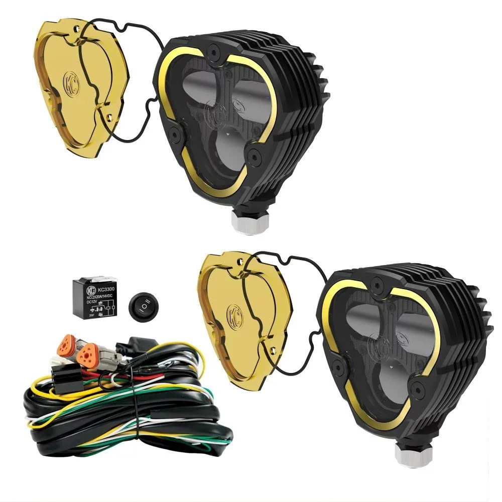 KC HiLiTES KCH284 Flex Era 3 Dual Mode SAE Fog Light Kit - Set of 2