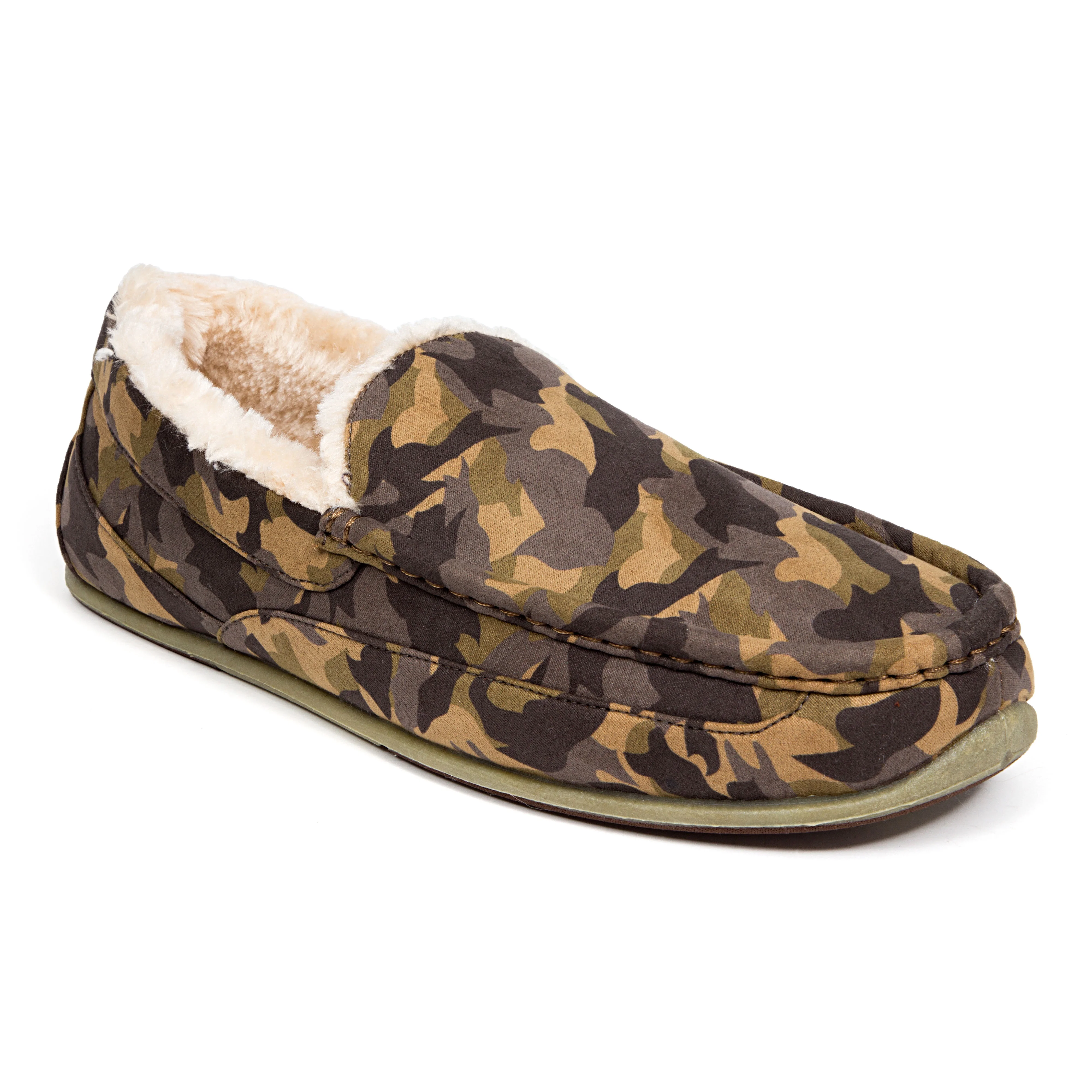 Deer Stags Unisex Spun Microsuede Slipper - Brown/Brown Camo - 13 Medium