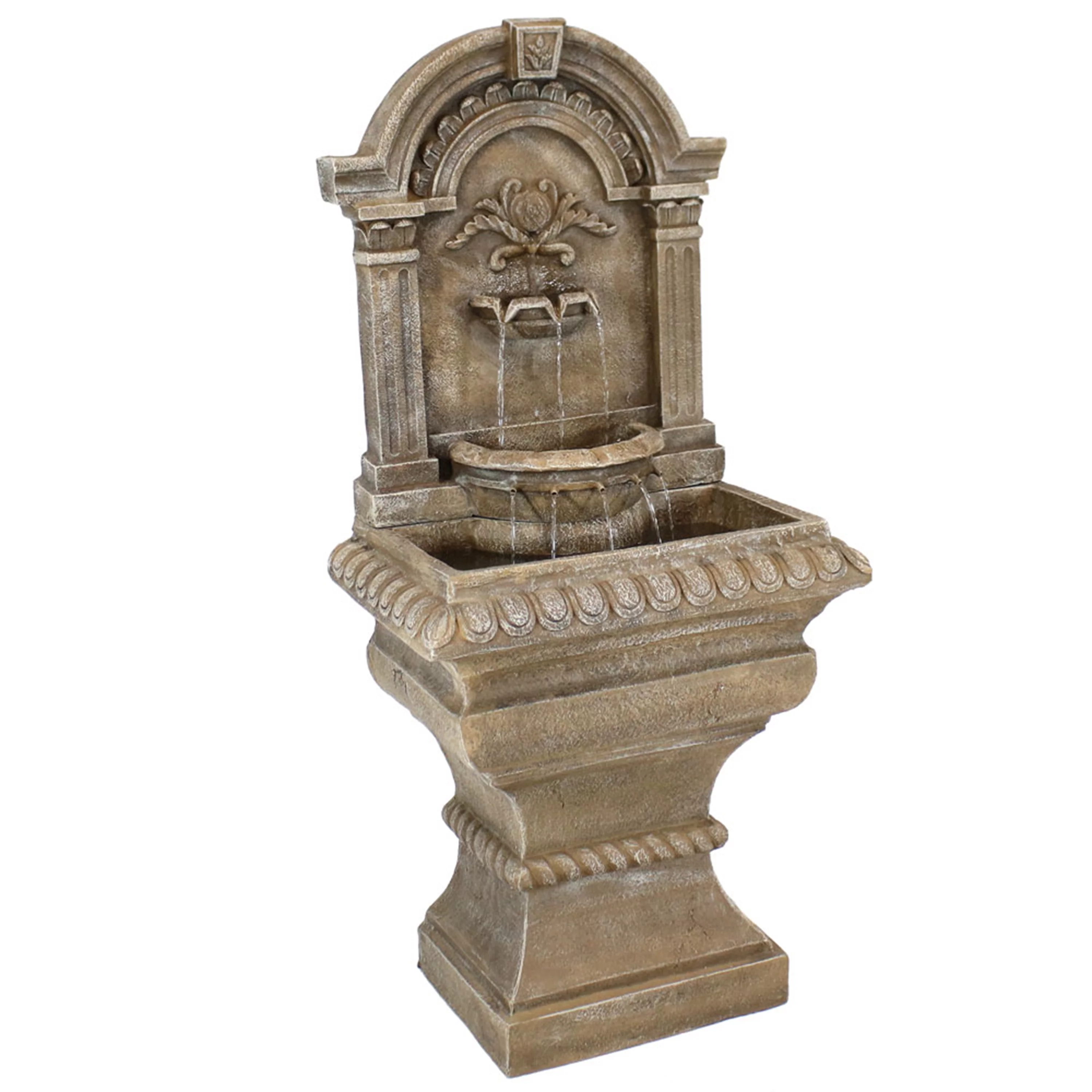 Sunnydaze Ornate Lavello Outdoor Water Fountain with Electric Submersible Pump, 51