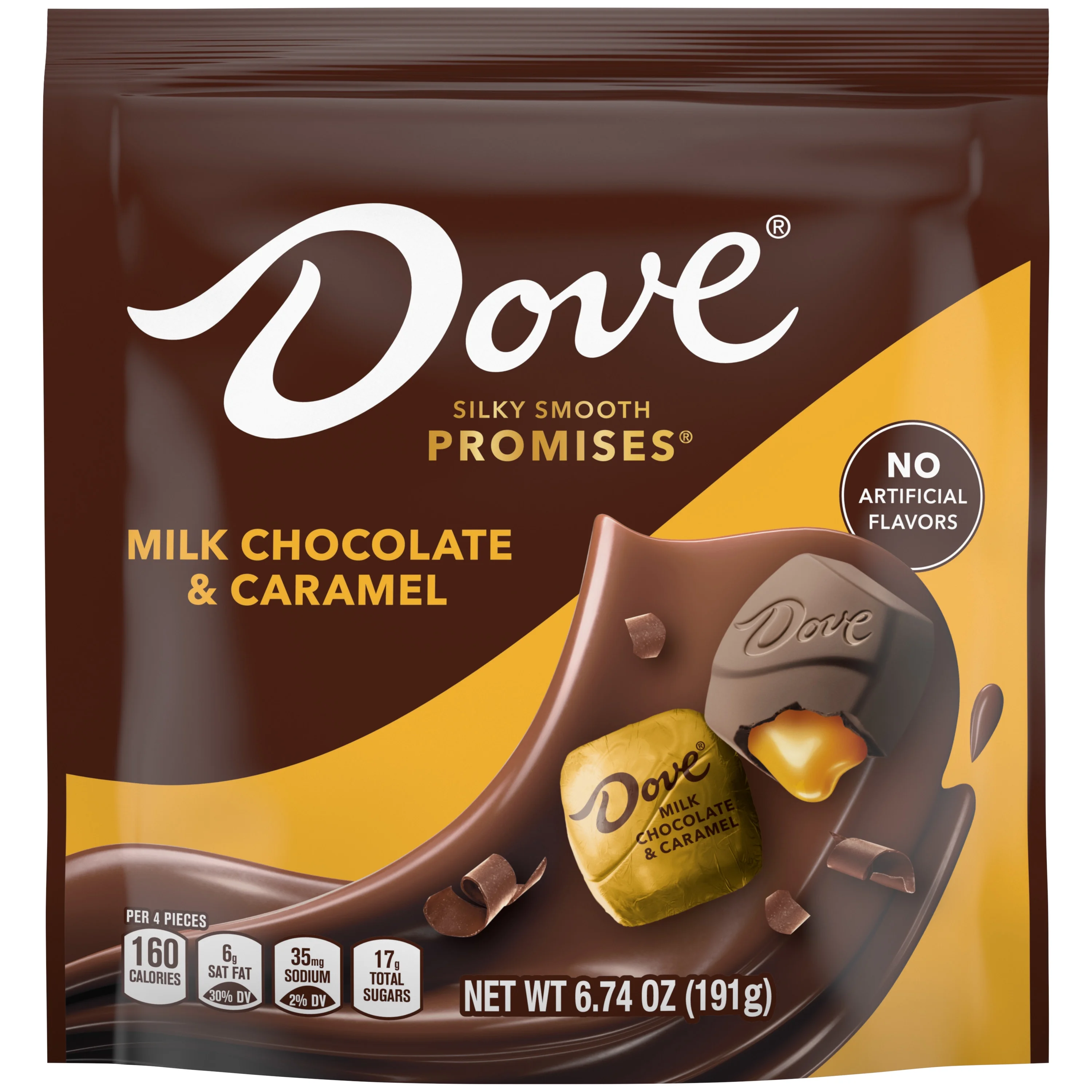 Dove Promises Milk Chocolate & Caramel Candy - 6.74 oz Bag