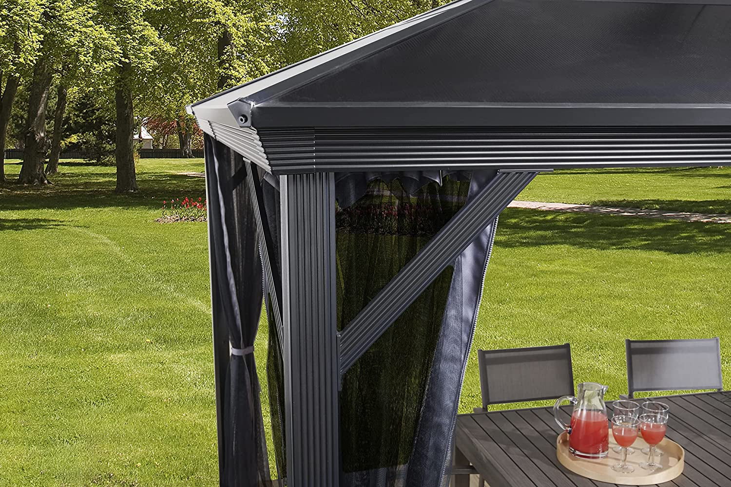 Sojag 310-9168464 10 x 10 ft. Verona Gazebo, Grey