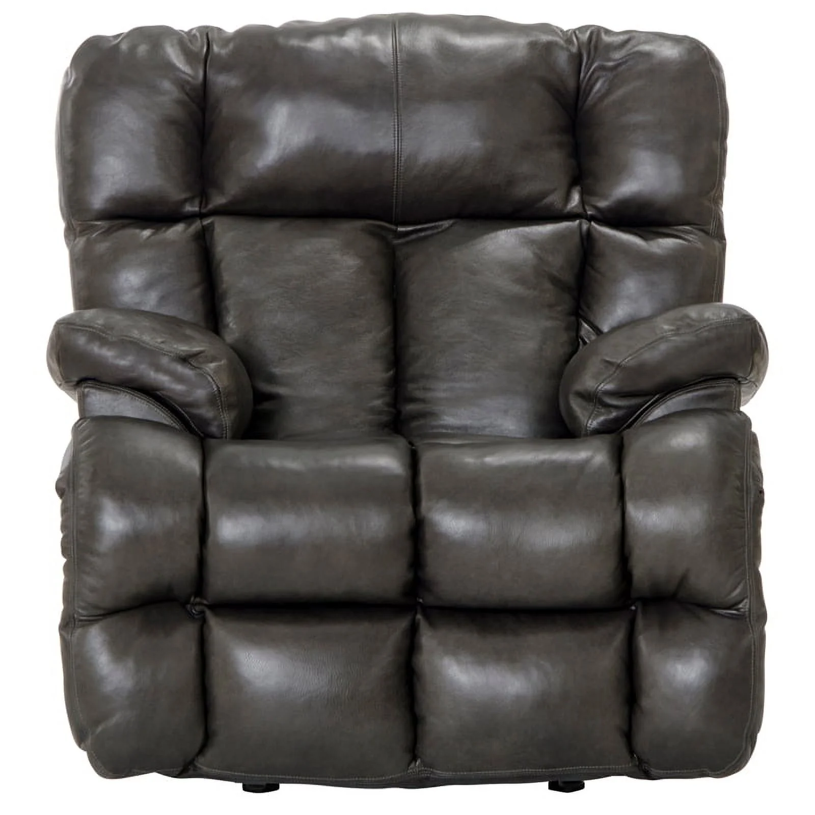 Chaise Rocker Recliner in Steel Finish