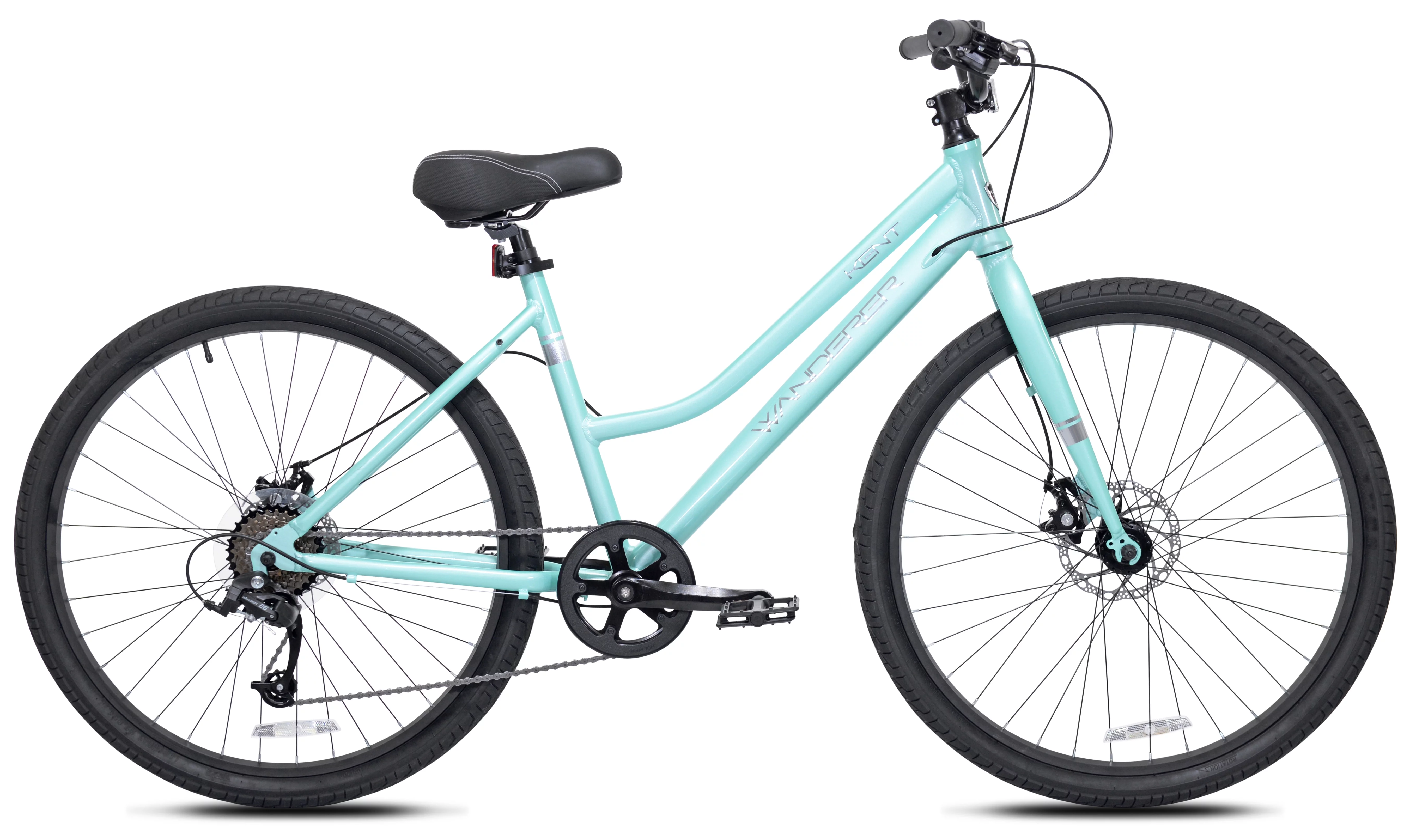 Kent Bicycles 27.5 in. Wanderer Women's Aluminum All-Terrain Bike, Light Blue