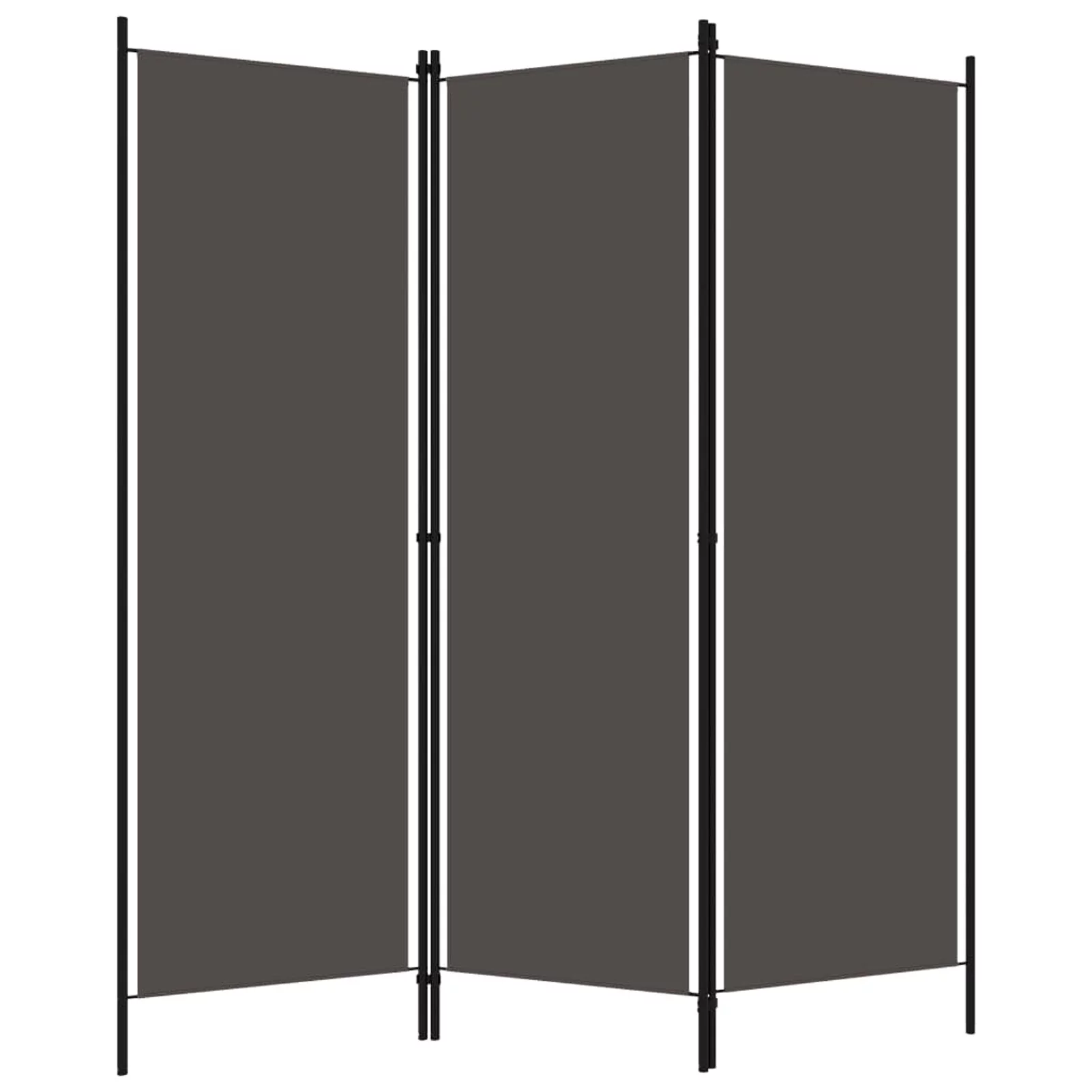 Anself 3 Panel Folding Room Divider Fabric Freestanding Room Partition Panel Screen Iron Frame for Bedroom, Bathroom, Living Room Home Furniture 59.1 x 70.9 Inches (W x H)