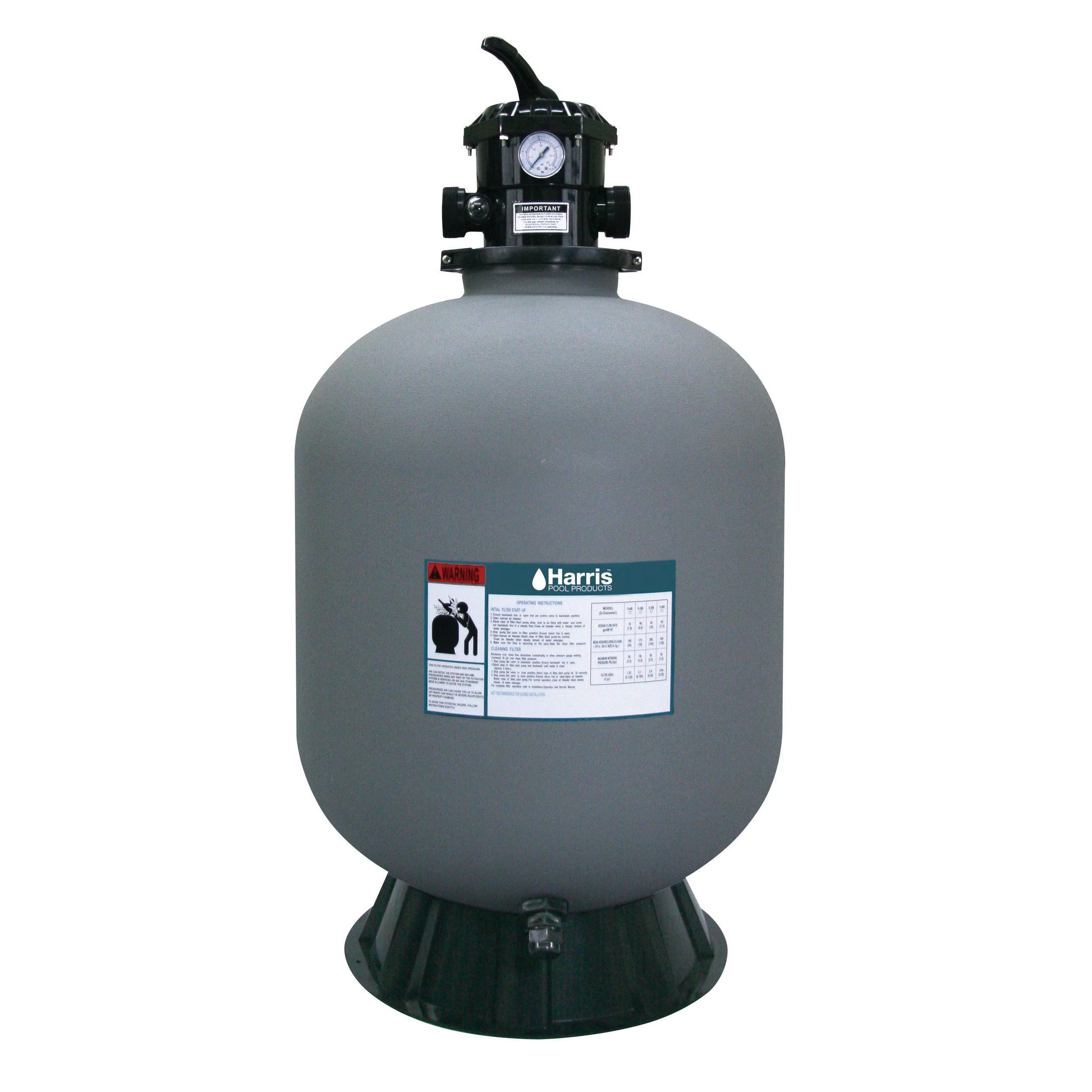Harris H1573060 Vortex 24 inch Above Ground Sand Filter Tank
