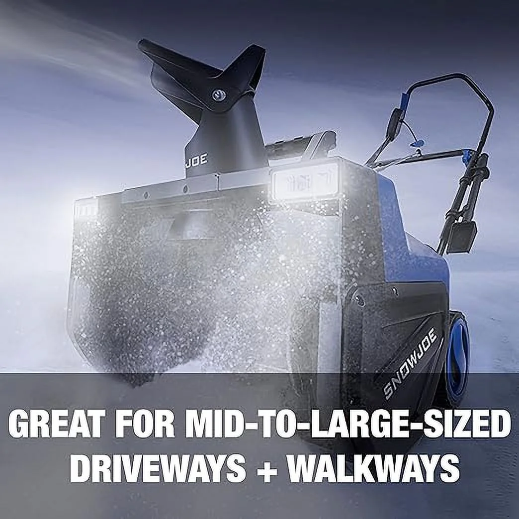 Open Box SNOWJOE Electric Walk-Behind Snow Blower Dual LED Lights SJ627E - BLUE