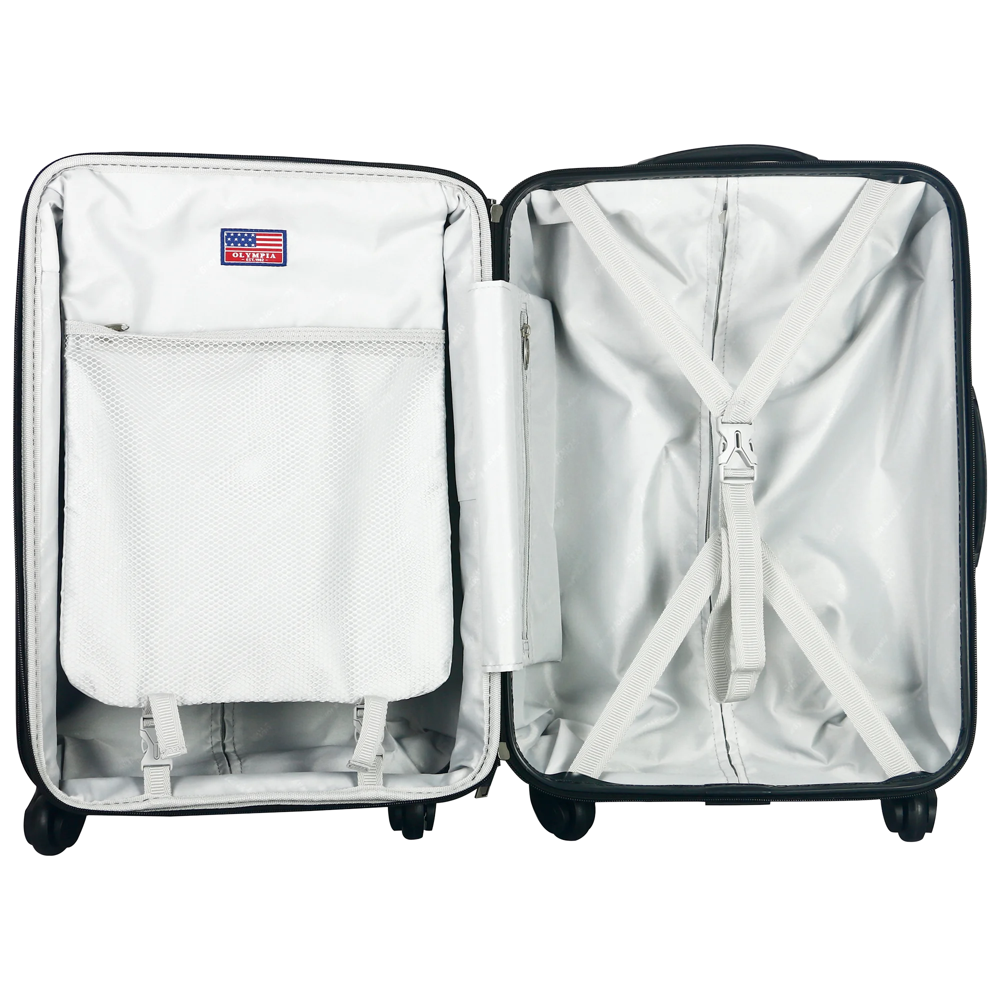 Olympia USA Lancer 3-Piece Expandable Hardside Luggage Set (Scarlet)