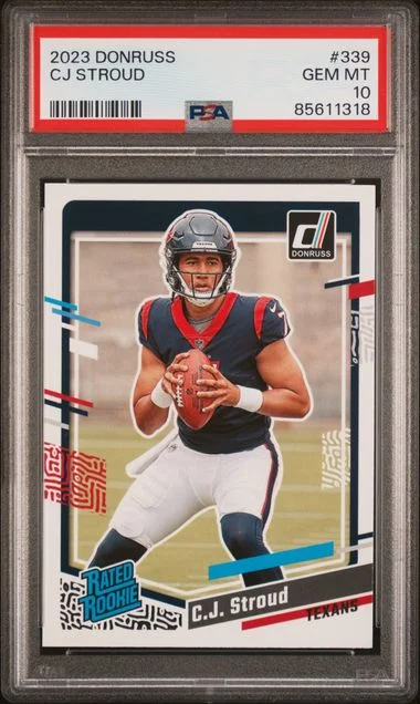 Graded 2023 Panini Donruss C.J. Stroud #339 Rookie RC Football Card PSA 10 Gem Mint
