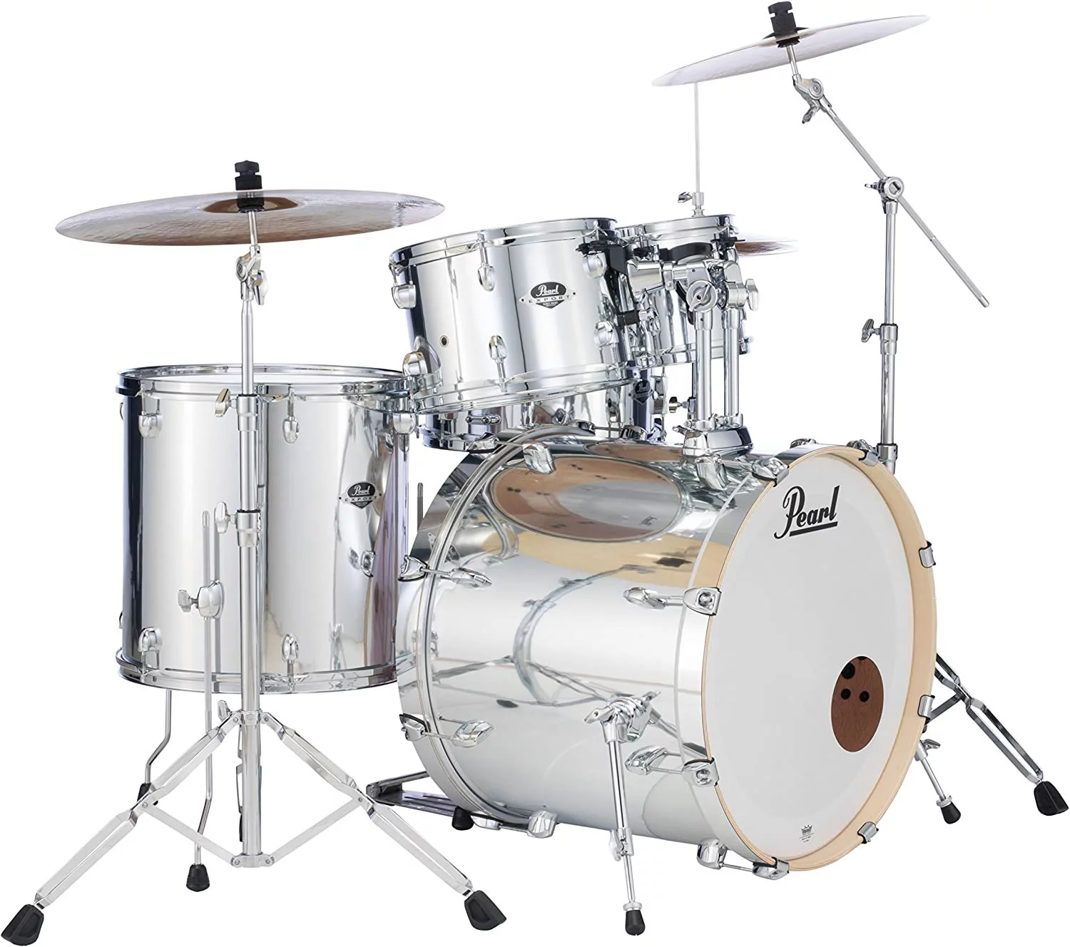 Pearl Export Series 5-Piece Drum Set w/ 830 Series Hardware - Mirror Chrome