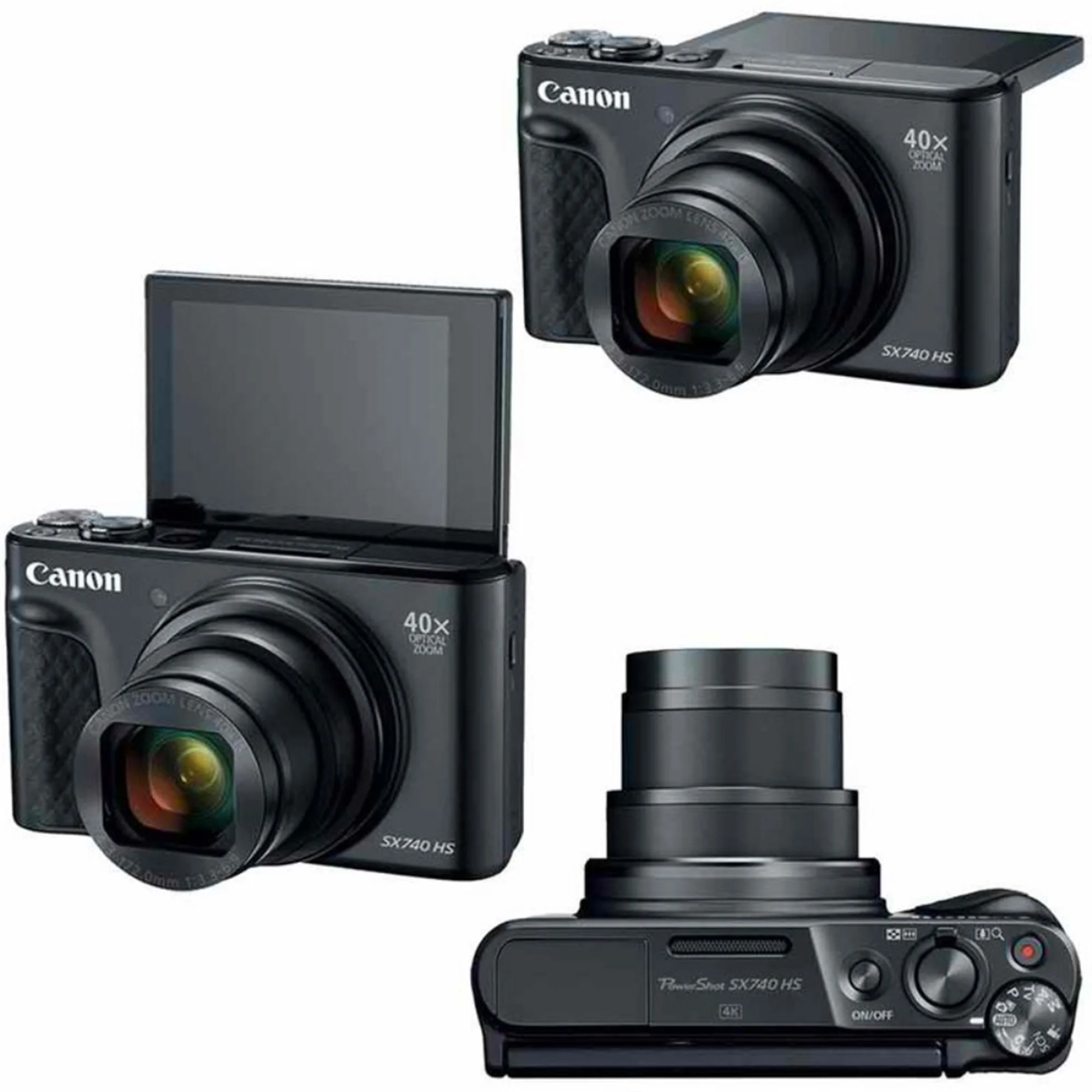 Canon PowerShot SX740 HS 20.3MP Digital Camera Black with Photo Editing Accessory Kit