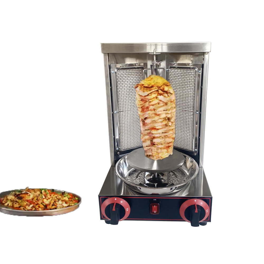 PreAsion Shawarma Machine Gas Kebab Gyro Grill Machine Doner Kebab Machine Vertical Broiler Gyro Machine