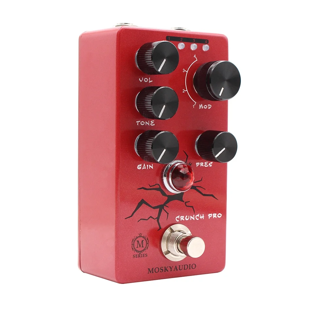 Effect maker, 9v 6.35mm 9v 6.35mm Input/output Rusuo Pedal Pedal Metal Shell Huiop Siuke Distort