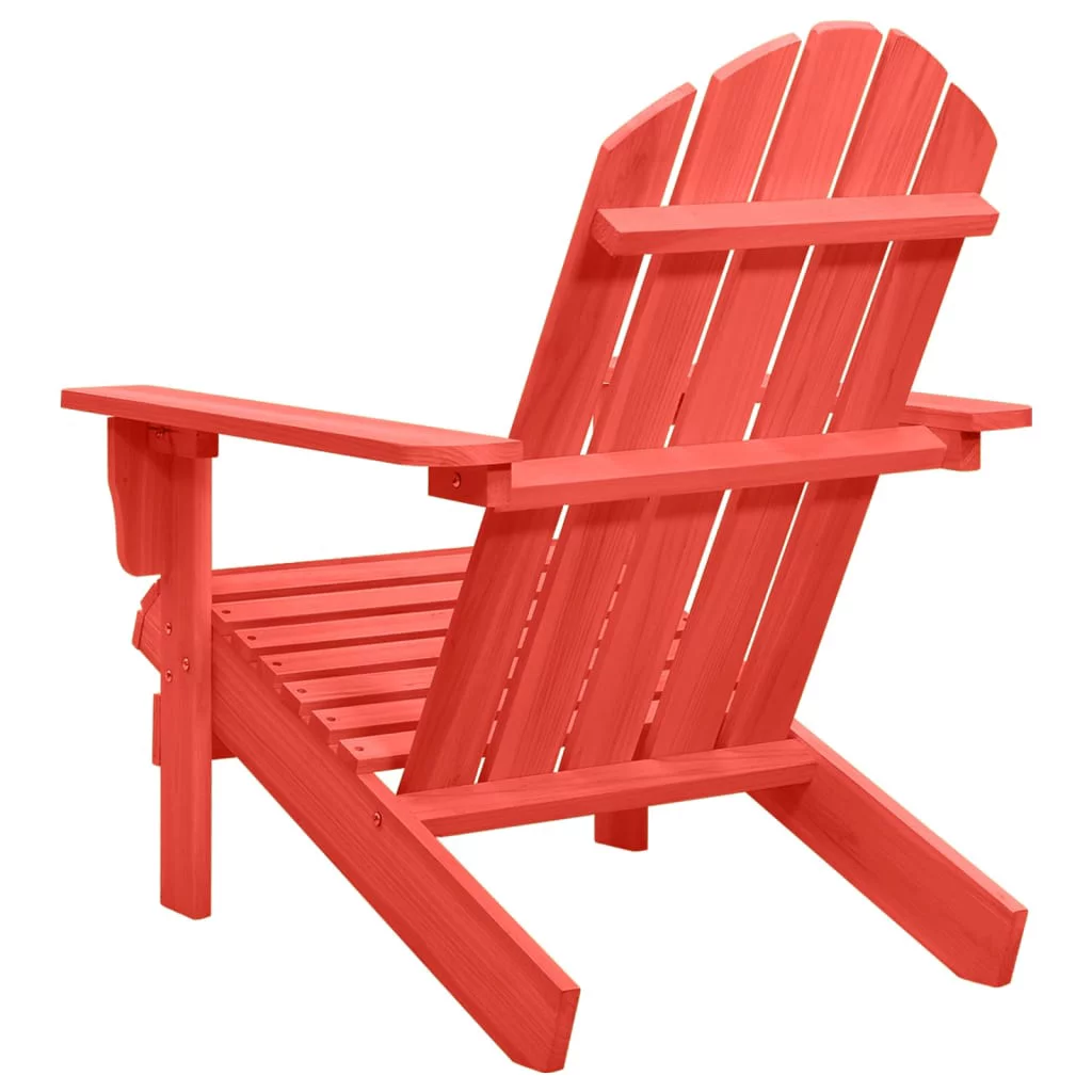 Suzicca Patio Adirondack Chair Solid Fir Wood Red