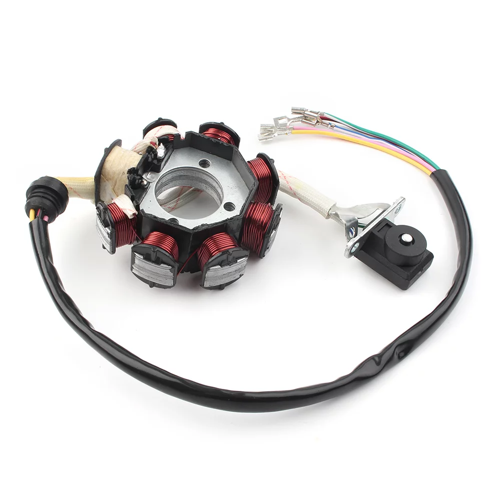 BFY Motorcycle 8 Coil Stator Magneto Universal Accessaries For 125cc 150cc 200cc 250cc Engine ATV Quad Bike 4 Wheeler Dune Buggy Go Kart Go Cart Dirt Bike Pit Bike Off Road Motorbike