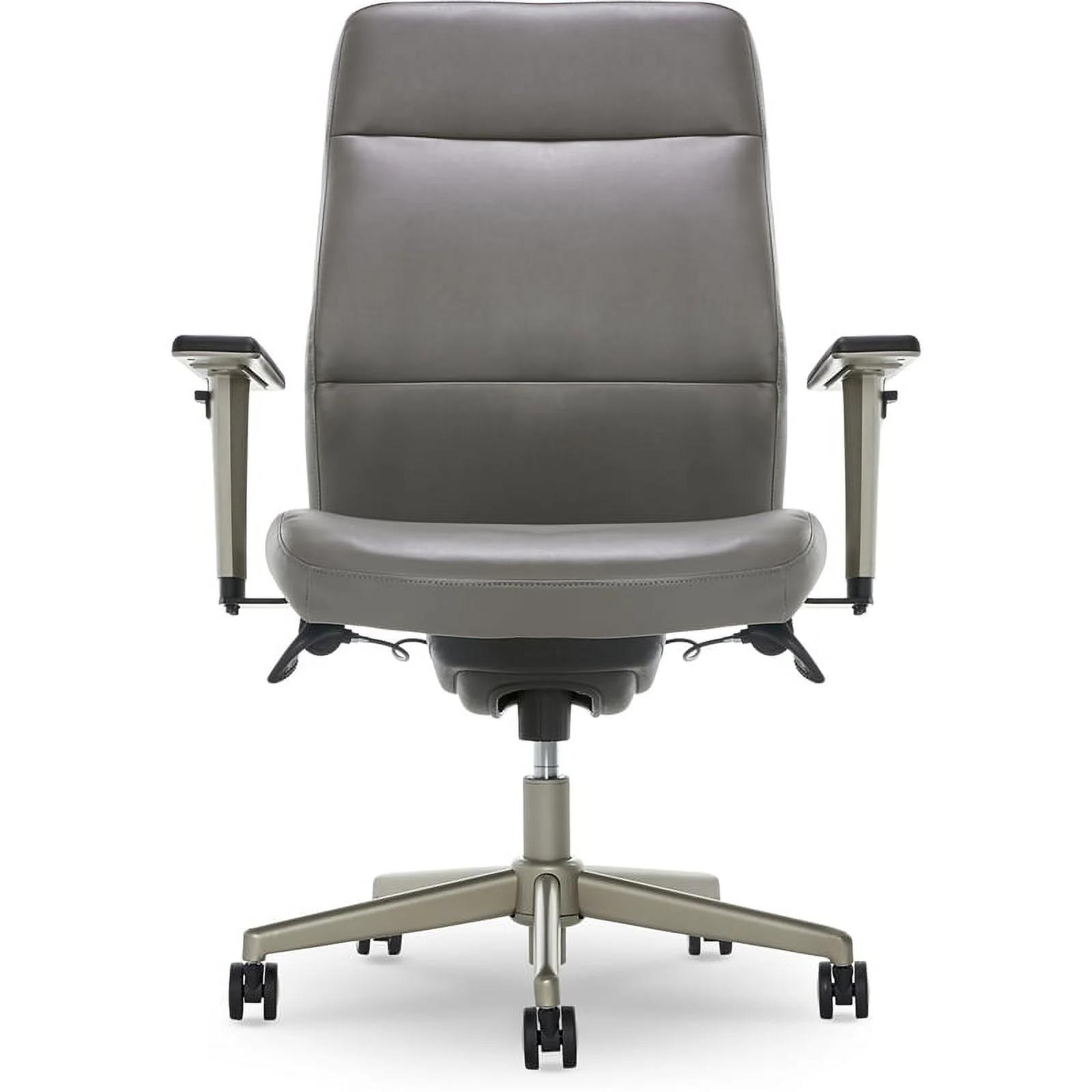Scranton & Co Modern Faux Leather & Metal Executive Office Chair in Gray