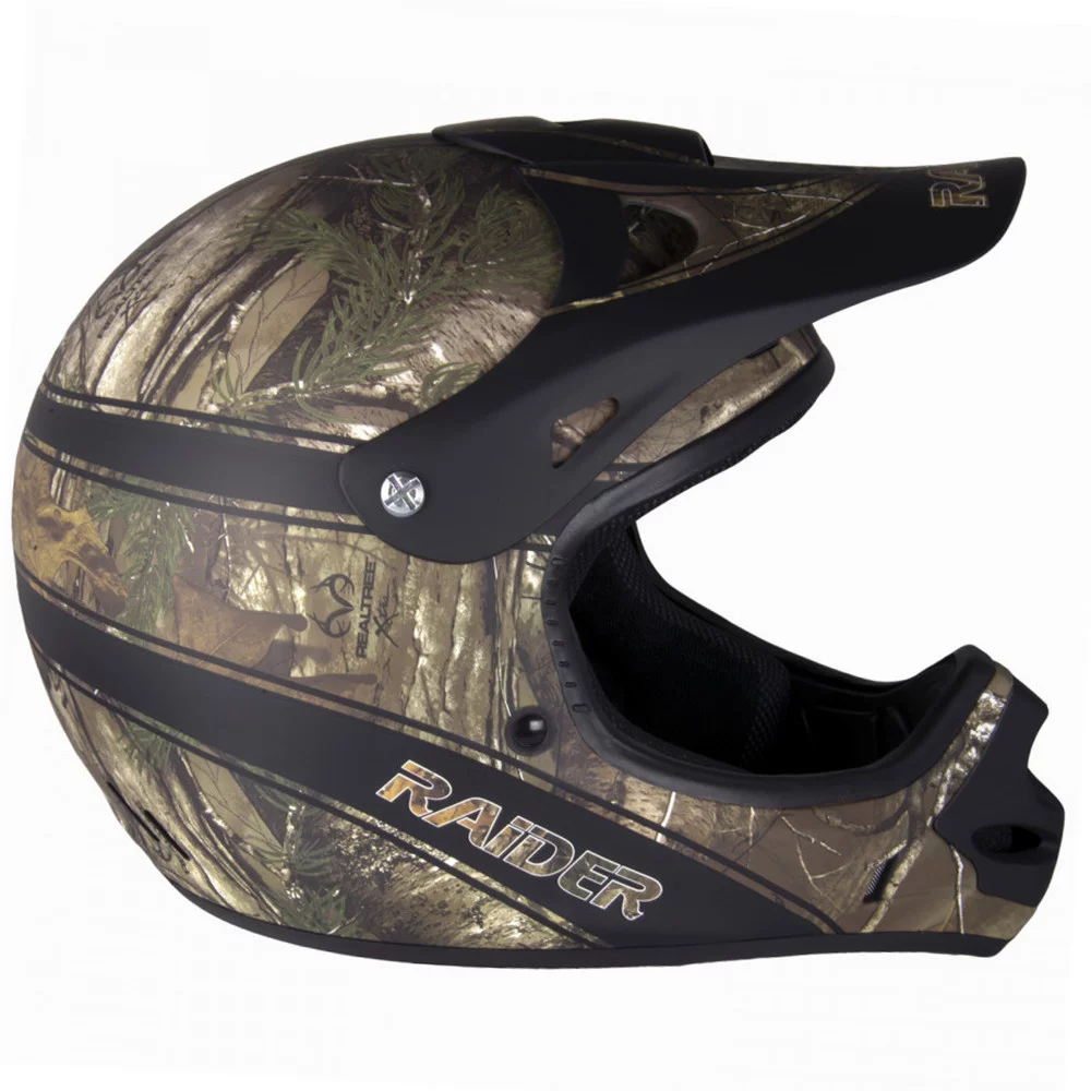 Raider Ambush Motocross ATV Off-Road Helmet DOT Approved / Realtree Camo - Small