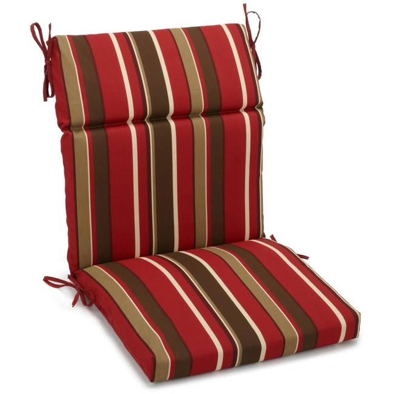 22 x 45 in. Spun Polyester Patterned Outdoor Squared Seat & Back Chair Cushion, Montserrat Sangria