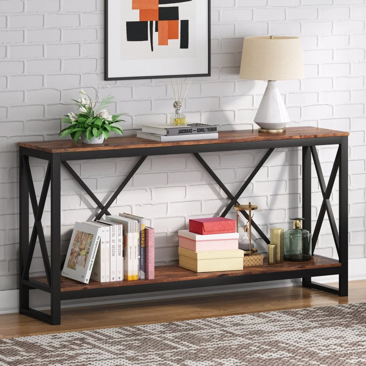Tribesigns 70.9 Inch Sofa Console Table Industrial Sofa Table Narrow Long Sofa Table