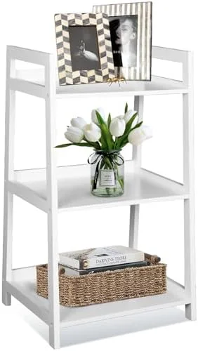 RSJIWOGZ TAG 3 Tier Bookshelf  Metal Frame Small Bookcase Display   Industrial Bookshelf with   Rustic Shelving Units and   Book   Room  Bedroom & Home Office  Black