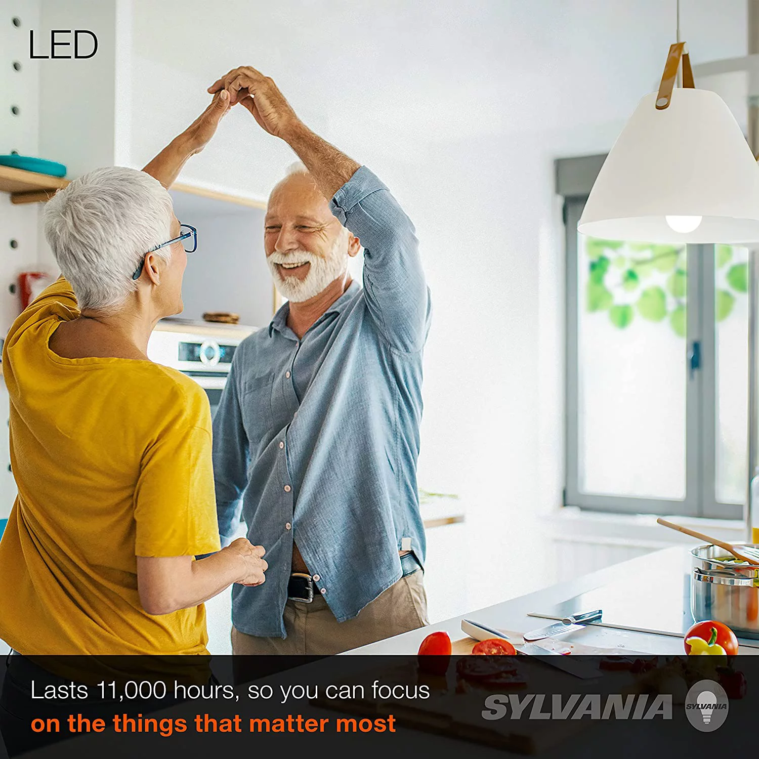 SYLVANIA LED Light Bulb, 75W Equivalent A19, Efficient 12W, Medium Base, Frosted Finish, 1100 Lumens, Daylight - 4 Pack (78100)