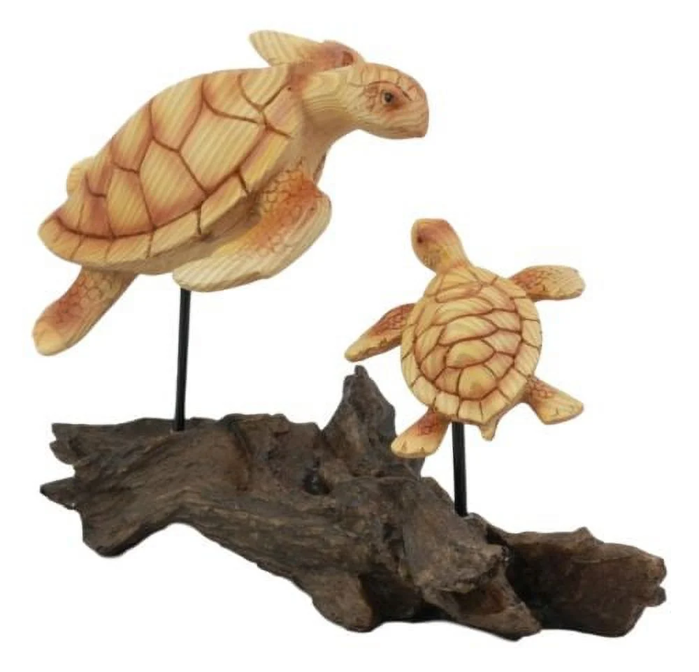 Ebros Under The Sea Mother & Baby Sea Turtle Family Statue 10