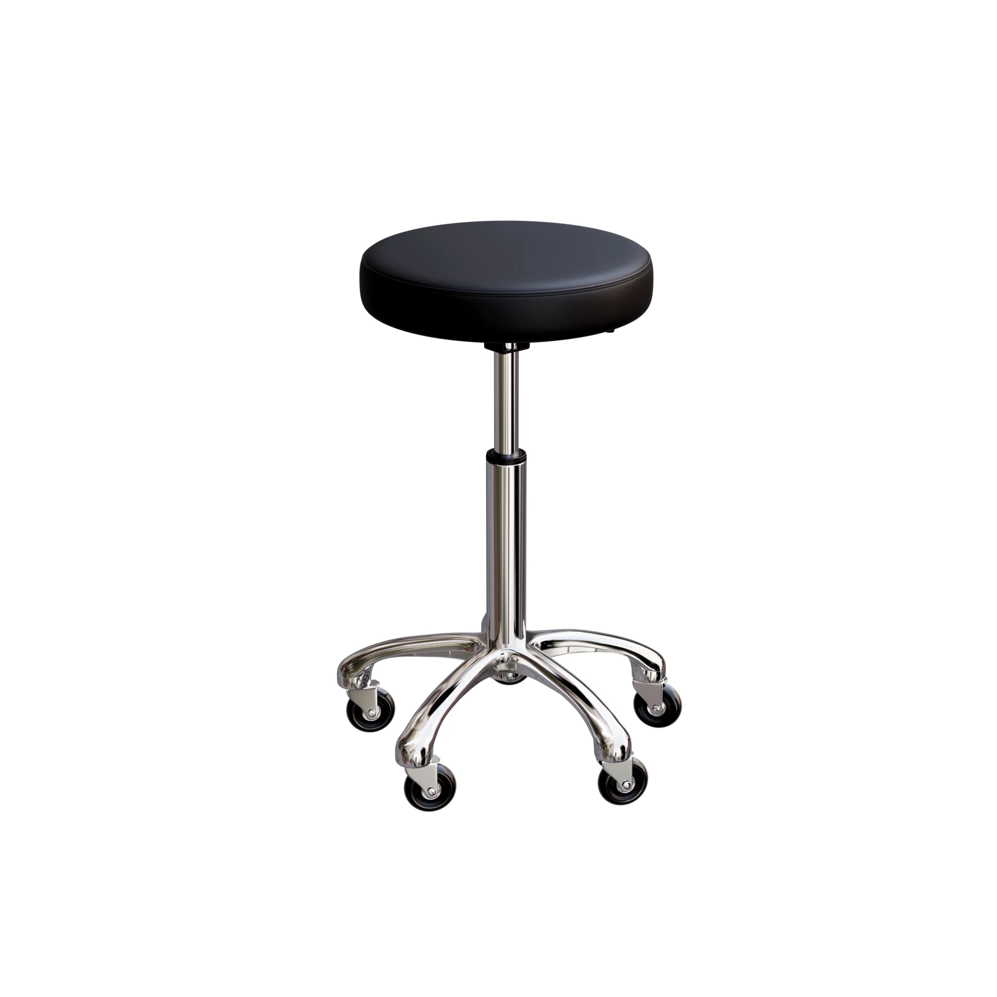 Spa Numa BUTTON Stool in Black with Metal Base - 1023A