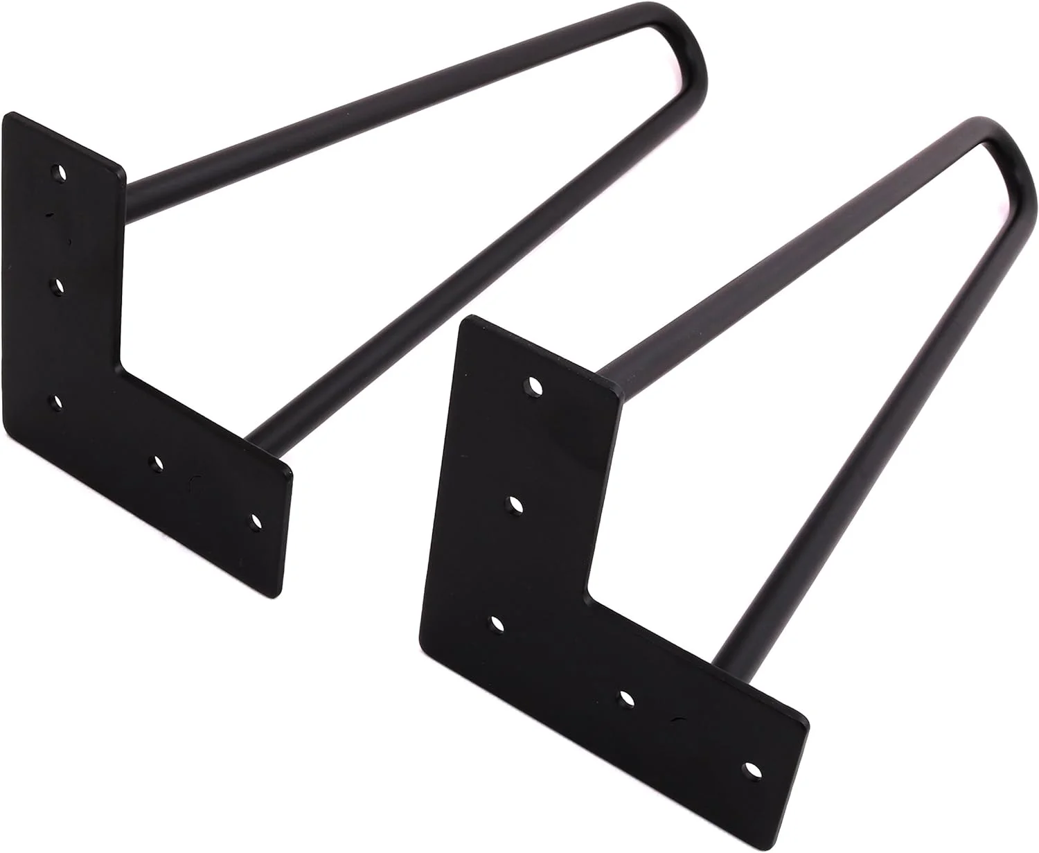 Hairpin Legs (Matte Black) DIY Industrial Strength Century Modern Table Legs, Set Of 4 (12'')