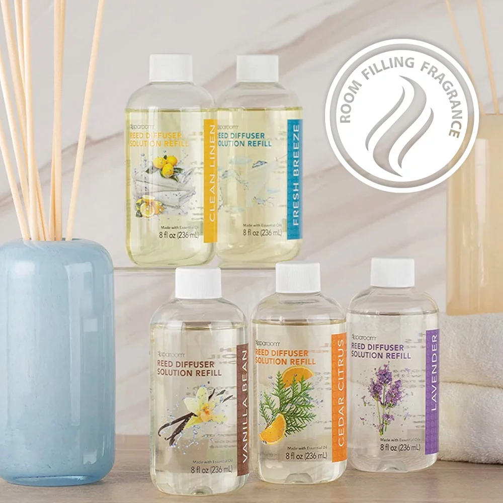 Sparoom Lavender Reed Diffuser Oil Refill, 8.45 fl oz – Long Lasting, Easy to Use, Lavender Natural Essential Oil