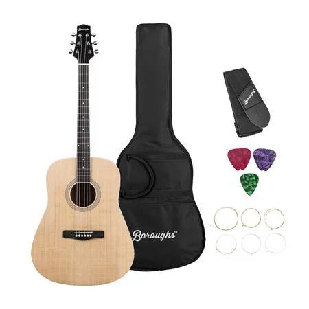 B20DNT Beginner Dreadnought Acoustic Guitar Pack, Natural