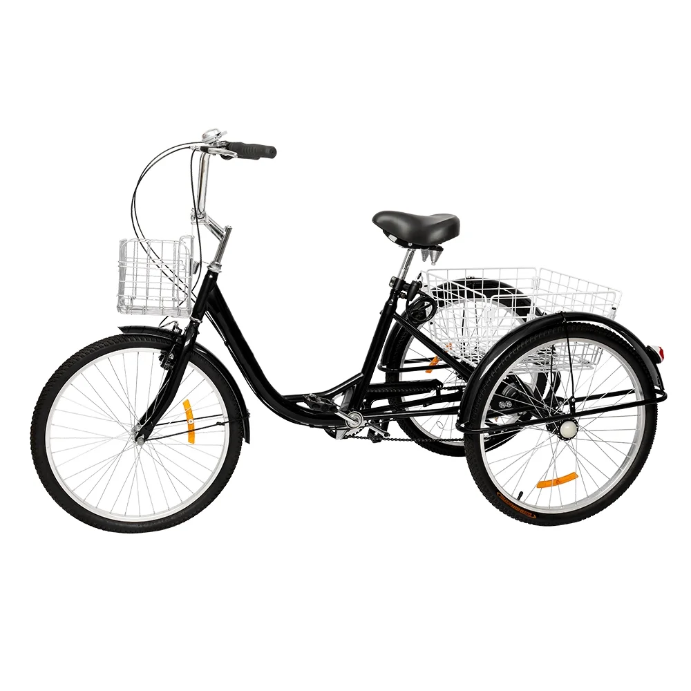 SalonMore Adult Tricycle 24-Inch Wheel Men's Women's Bike, Black