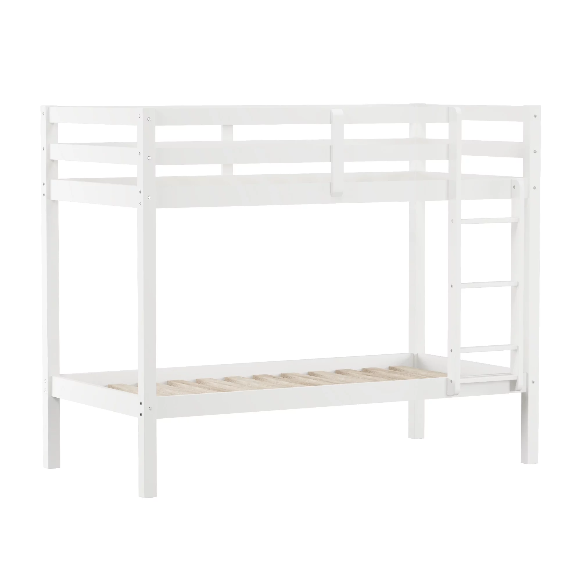 Hillsdale Kids and Teen Caspian Wood Twin Over Twin Bunk Bed, White