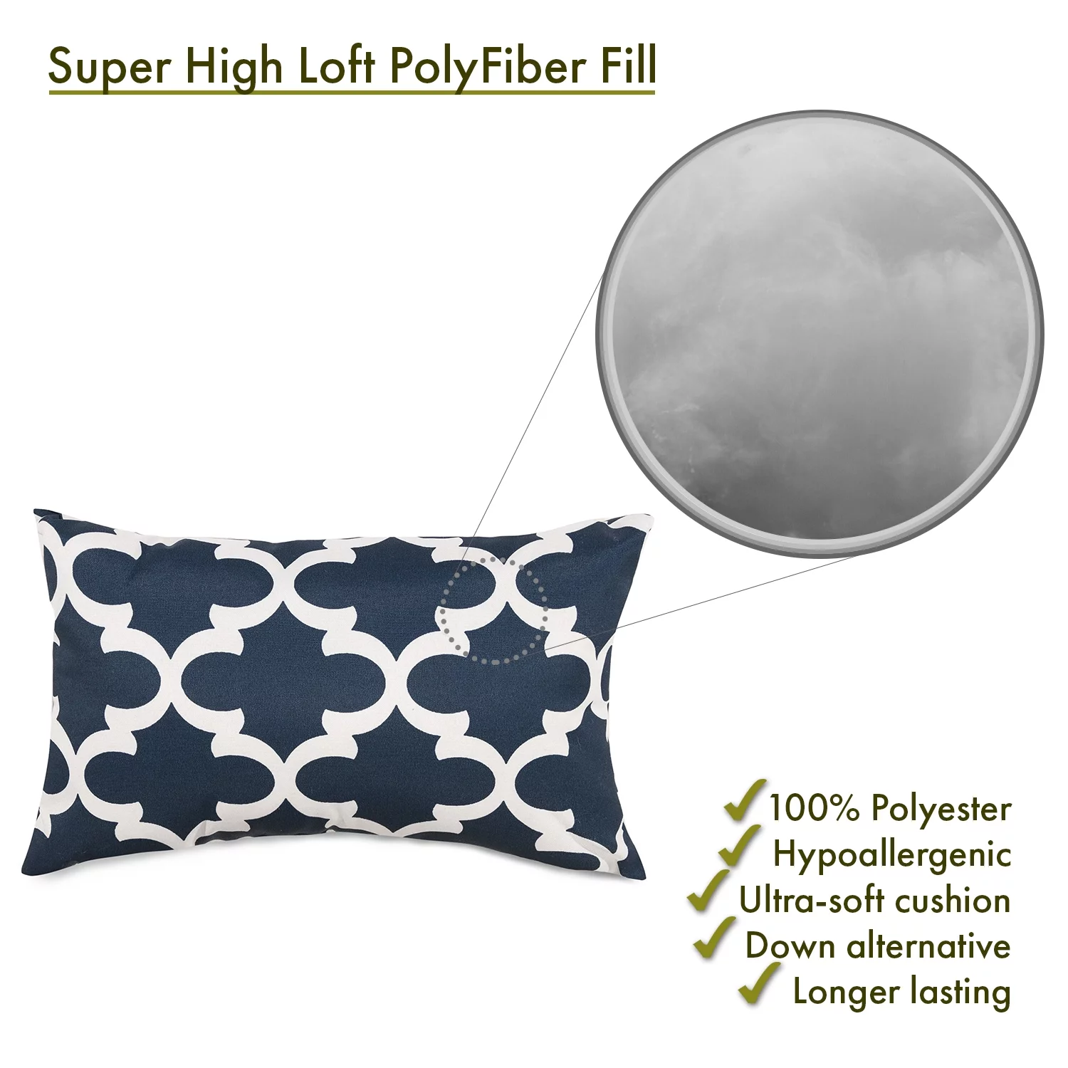 Majestic Home Goods Trellis Indoor Outdoor Small Decorative Throw Pillow