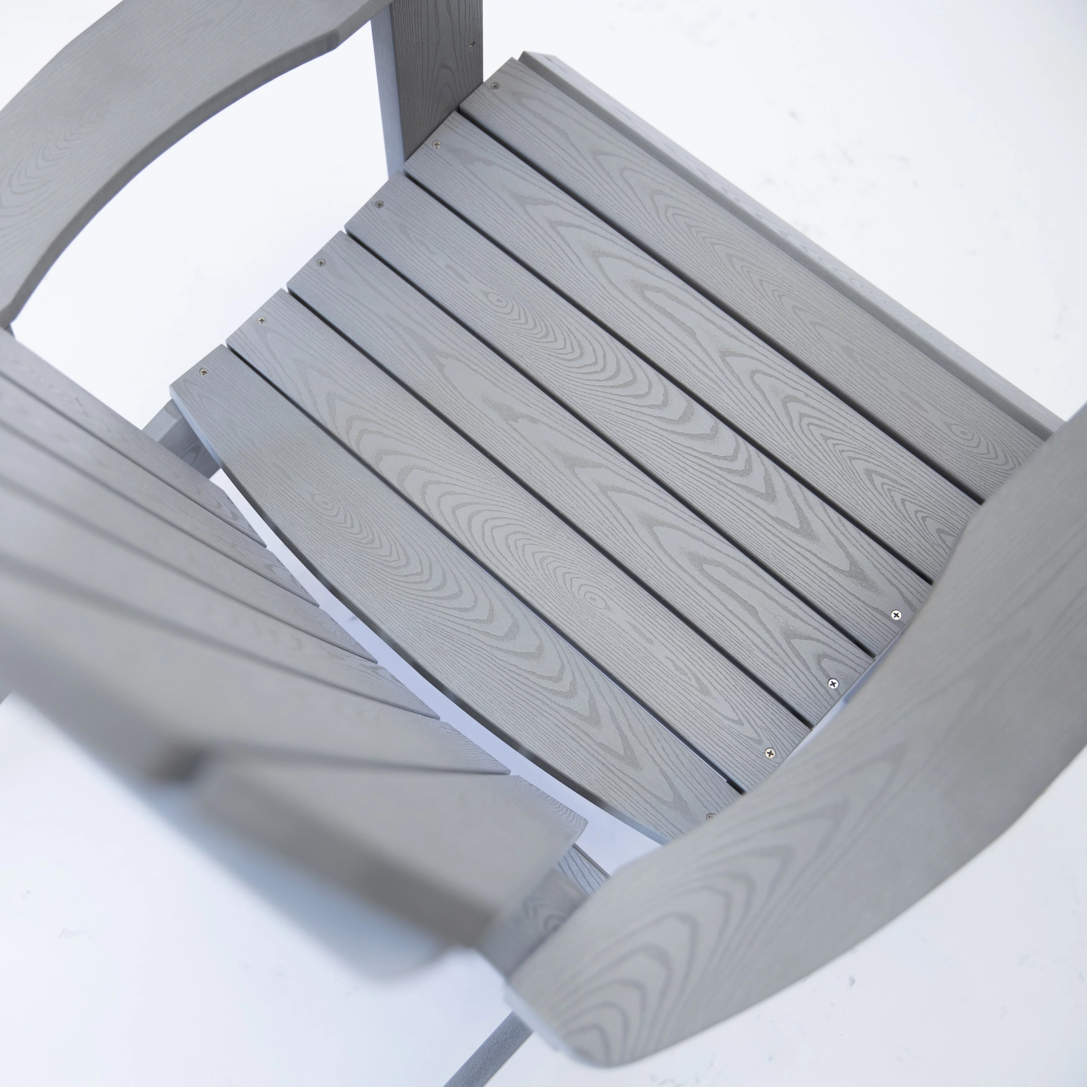 LuXeo Westley All Weather Outdoor Patio Adirondack Chair Grey Set of 2 2