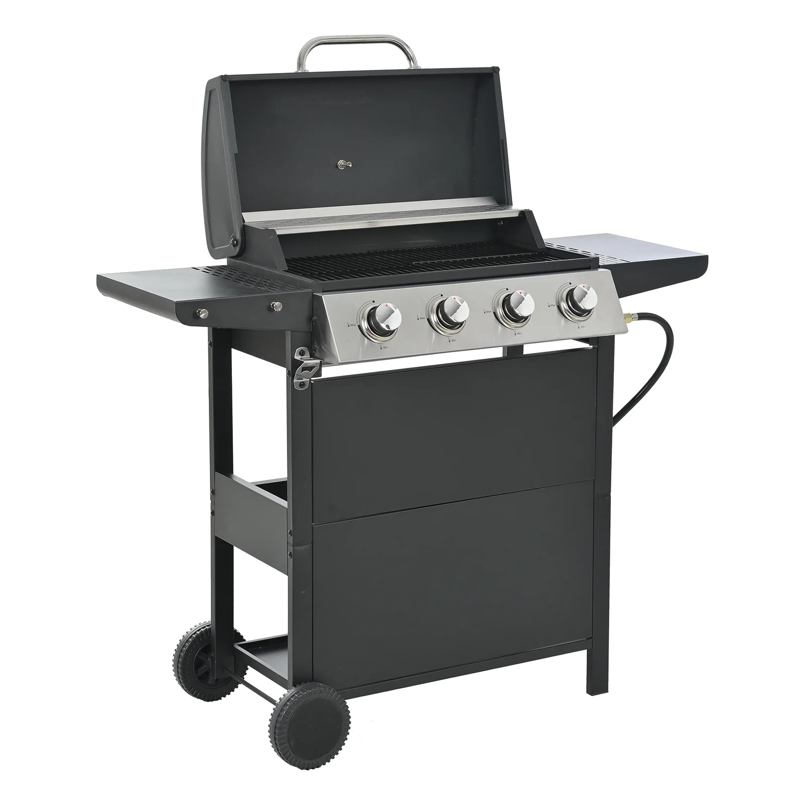 Propane Grill 4 Burner  Garden Barbecue Grill Stainless Steel Gas Grill